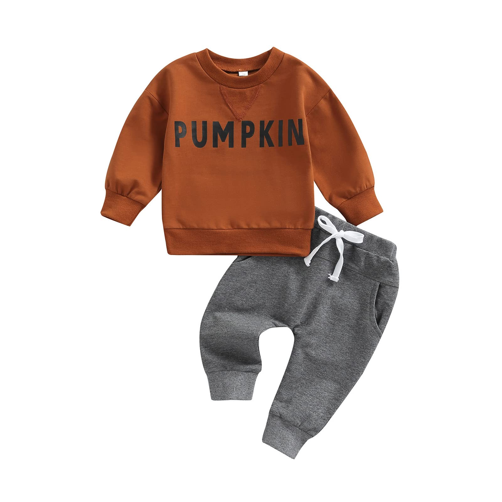 TINXIEA Newborn Baby Boy 2-Piece Fall Outfit Set - Soft Cotton Long Sleeve Sweatshirt & Pants, Cute Sweatsuit for Infant (0-24 Months) - Perfect for Family Photos, Autumn Walks & Cozy Playdates