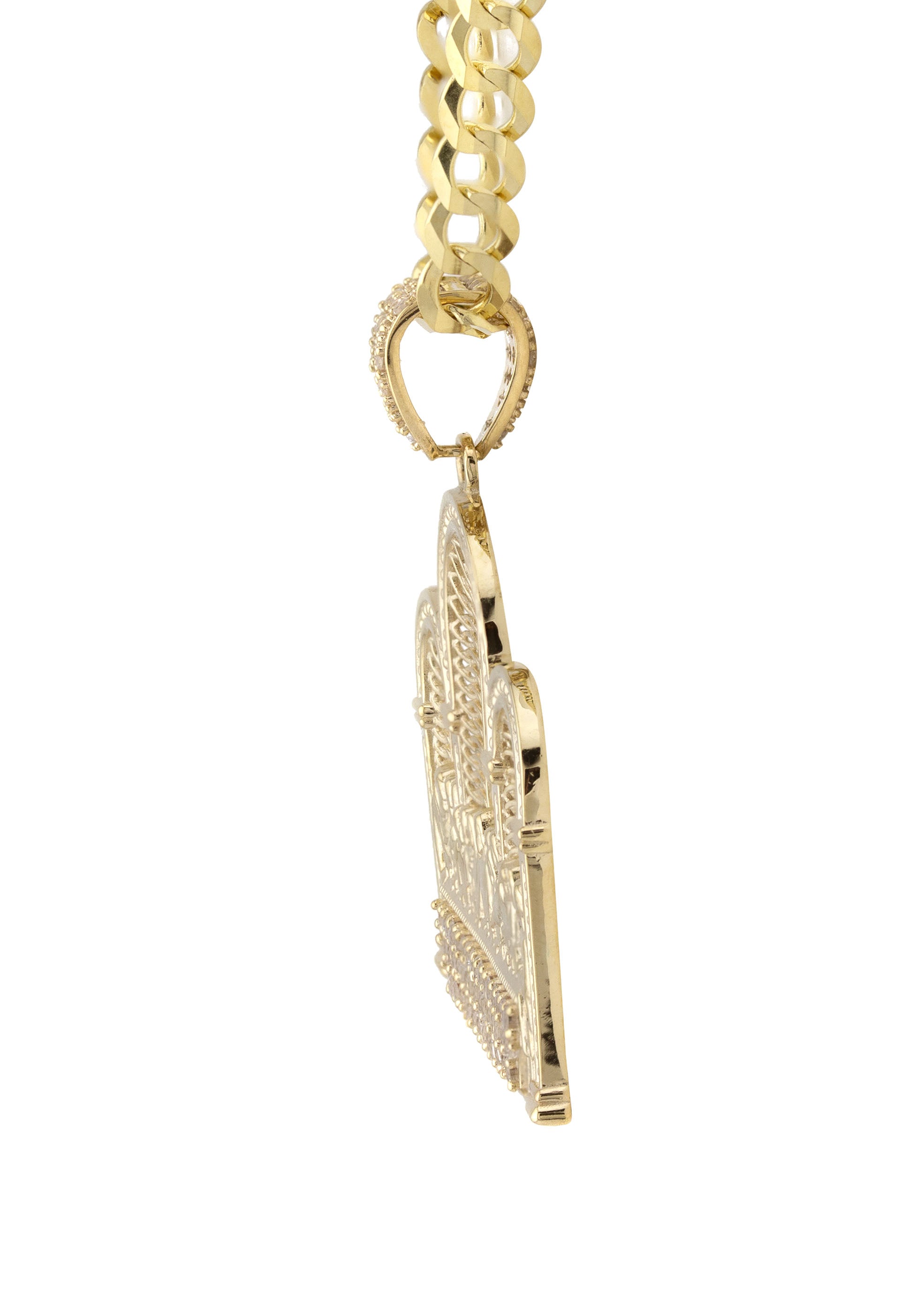 10K Yellow Gold Last Supper Pendant Necklace for Men & Women - Small 8g & Large 16g - Religious Jewelry Gift for Christmas, Baptism & Faith-Based Occasions