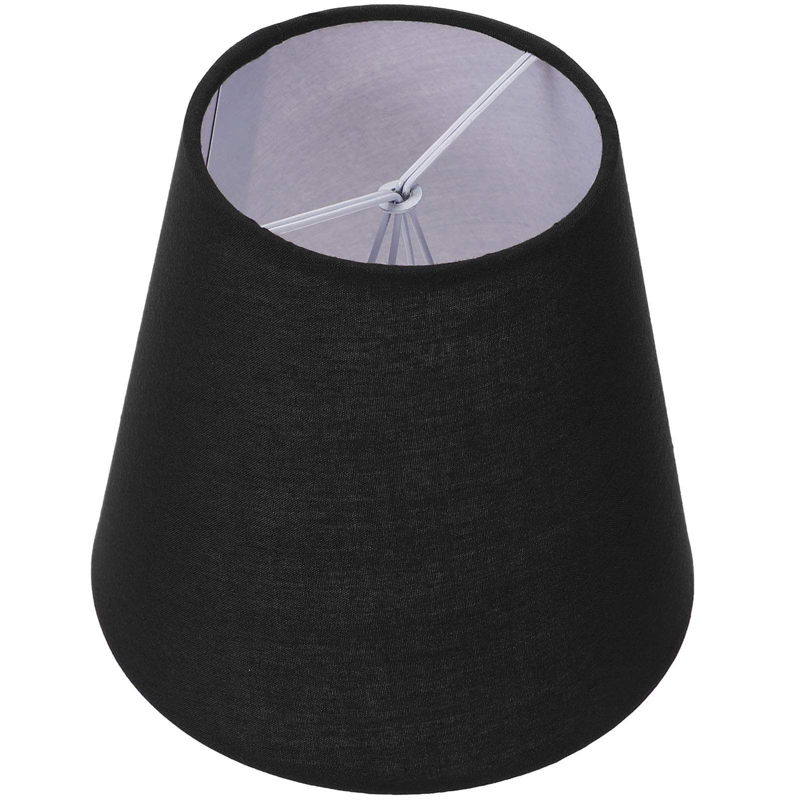 Lurrose Black Sheer Fabric Barrel Lampshade - Handcrafted Natural Linen Lamp Cover for Table, Chandelier, Floor & Wall Lights - Perfect for Living Room, Bedroom & Office Decor