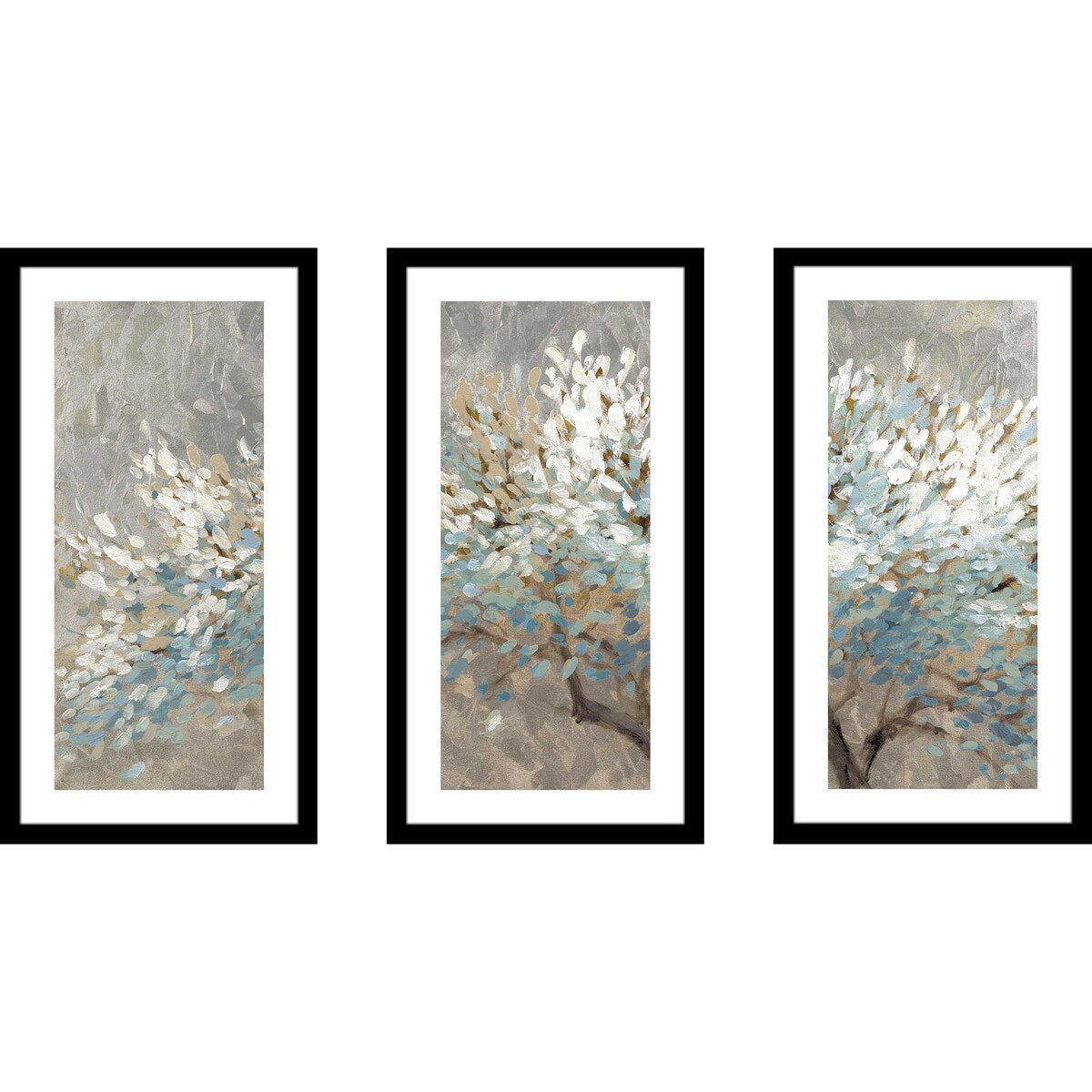 A Thousand White Lifetimes - 3 Piece Canvas Wall Art Set, Modern Abstract White Aluminum Prints for Living Room, Bedroom & Office Decor