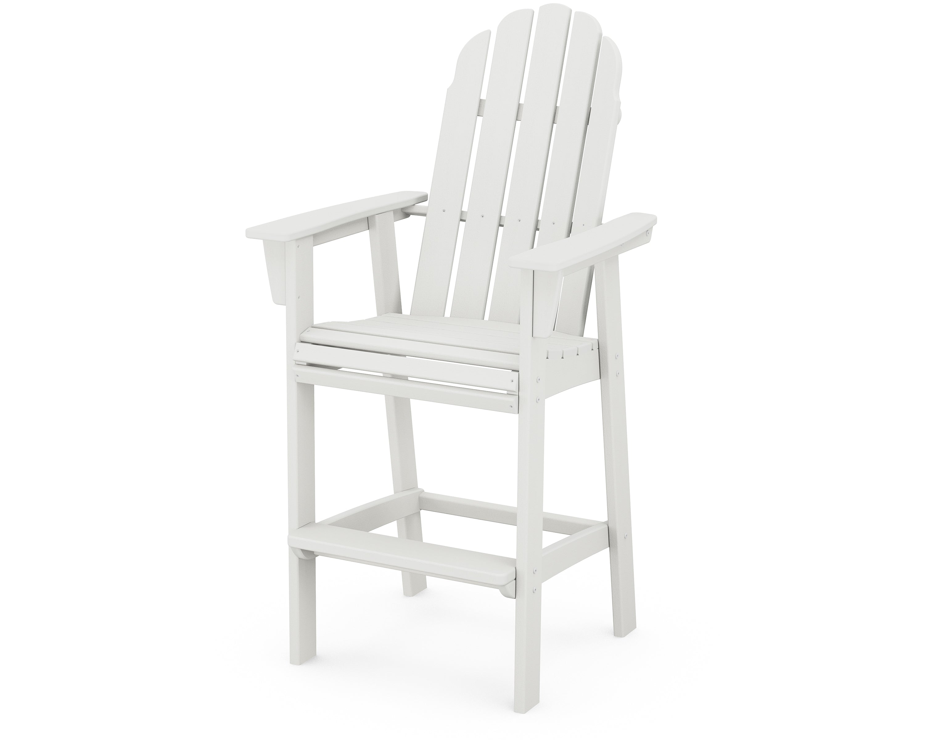 POLYWOOD Vineyard Curveback Adirondack Bar Chair - Outdoor Patio Furniture for Poolside, Garden, and Backyard Relaxation - Weather-Resistant & Durable