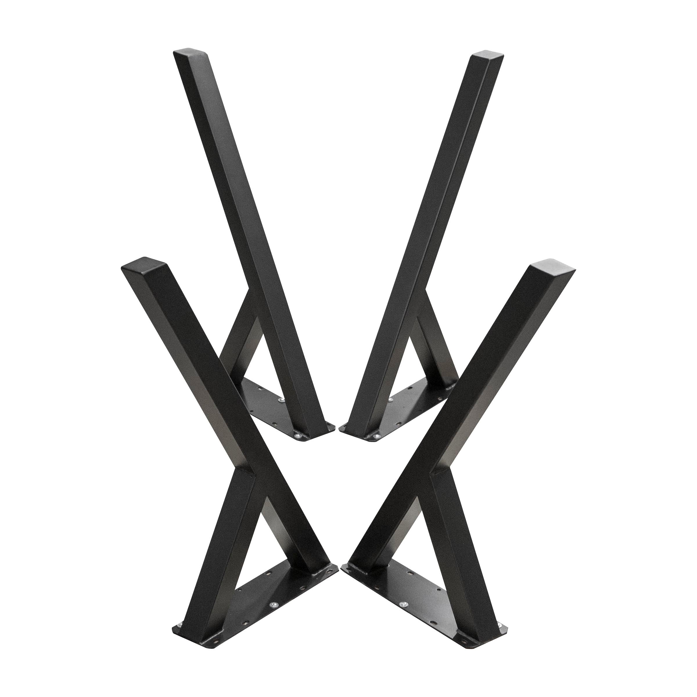 Black Powder Coated Y-Shaped Dining Table Legs 71cm Height - Set of 4 Metal Table Legs for Modern Kitchen, Restaurant & Home Furniture DIY Projects