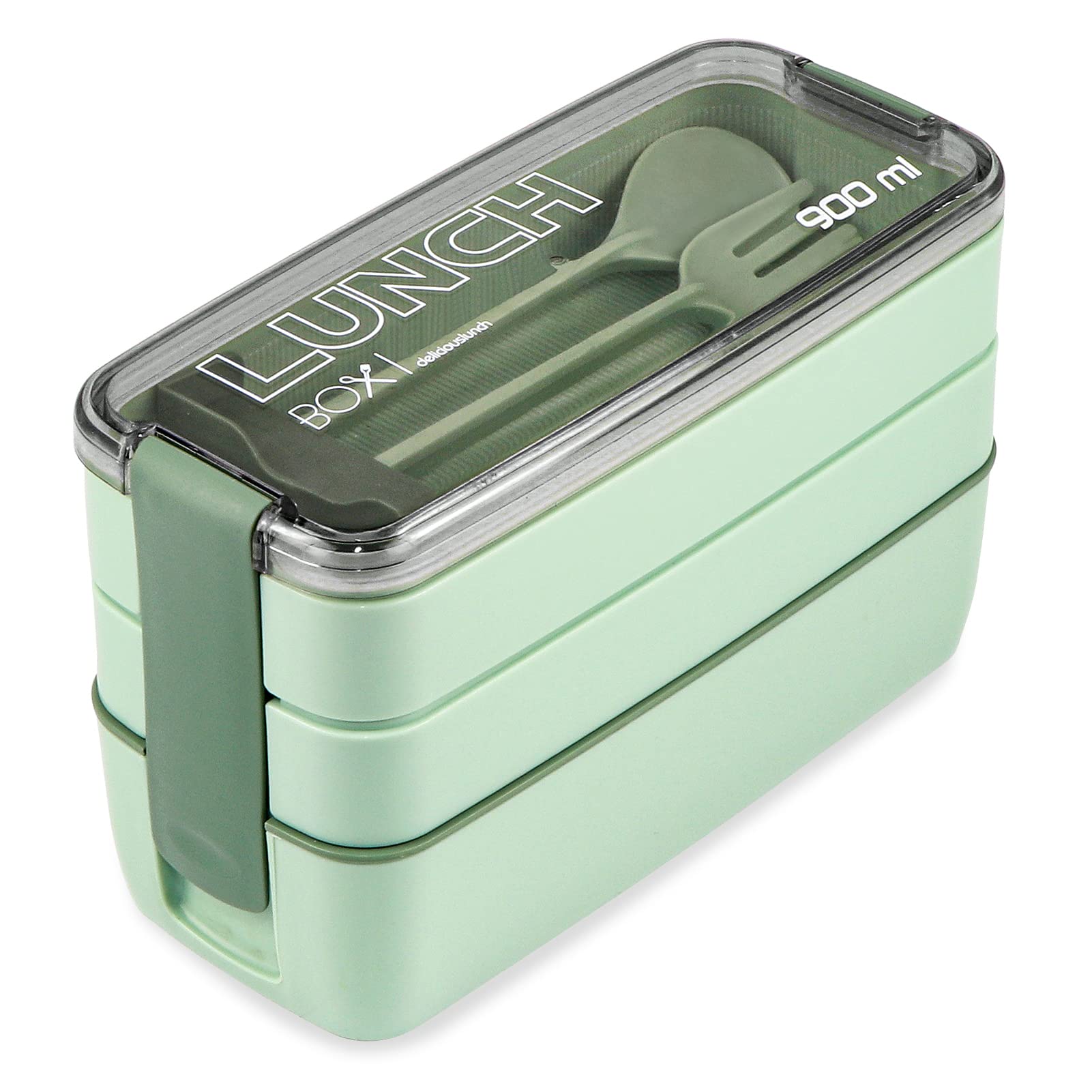 Iteryn 3-in-1 Compartment Bento Box - Eco-Friendly Wheat Straw Lunch Container with Leakproof Lid | Perfect for Meal Prep, School Lunches & Office Work | Microwave & Dishwasher Safe