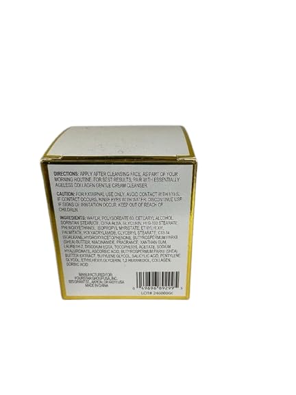 Essentially Ageless Collagen Moisturizing Cream with Niacinamide & Vitamin E - Hydrating Face Lotion for Wrinkle Reduction, Anti-Aging Daily Moisturizer - 1.5 oz | Perfect for Day & Night Skincare Routine