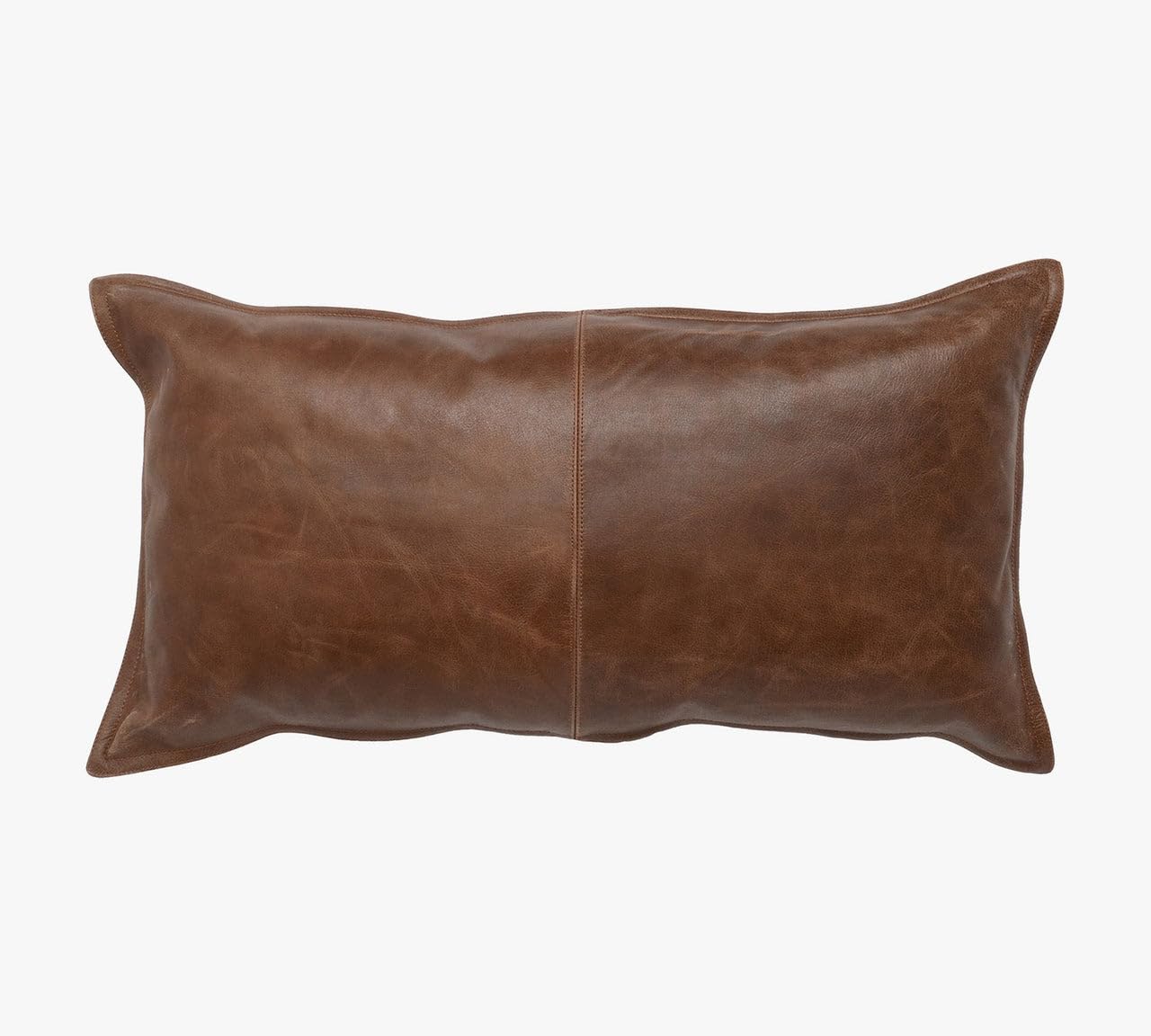 Premium Genuine Leather Lumbar Pillow Cover - 12