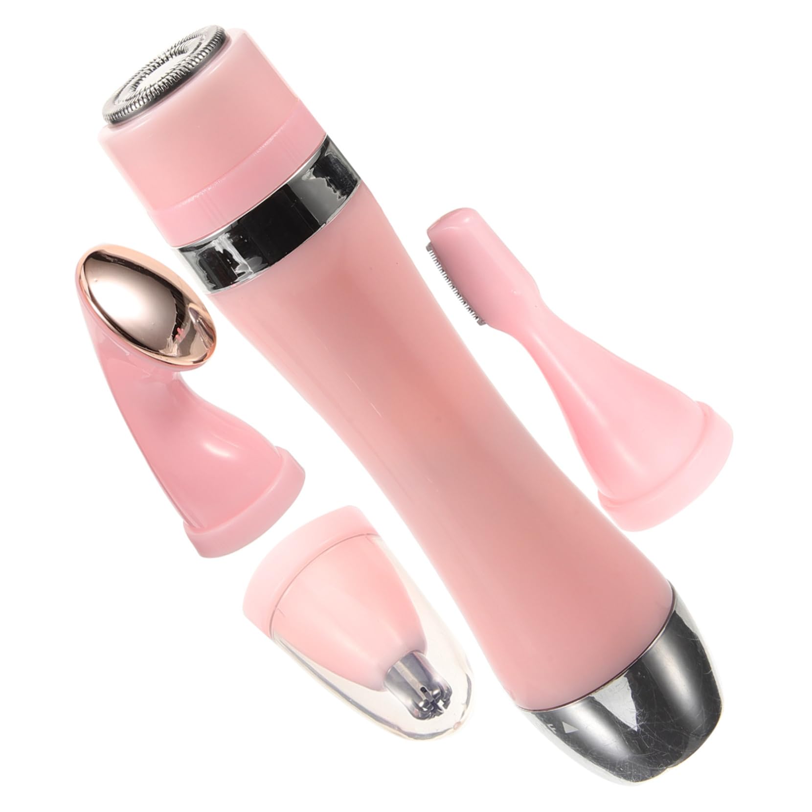 4-in-1 Electric Razor for Women - Waterproof Rechargeable Women's Shaver with Multiple Attachments, Pink - Perfect for Travel, Gym & Quick Hair Removal at Home