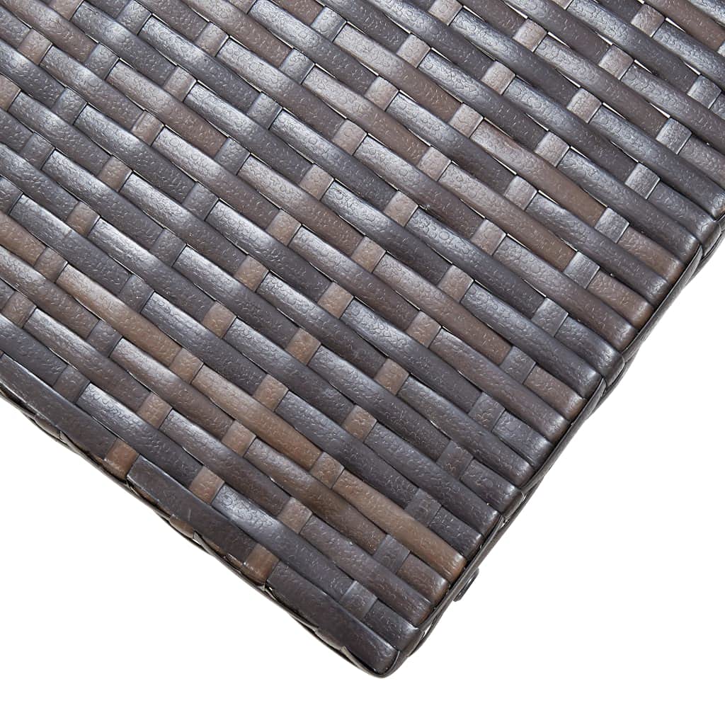 vidaXL Folding Stool - Durable Poly Rattan & Powder-Coated Steel, Lightweight Foldable Chair for Indoor Outdoor Use - Perfect for Home, Patio, Camping, Picnics and Beach