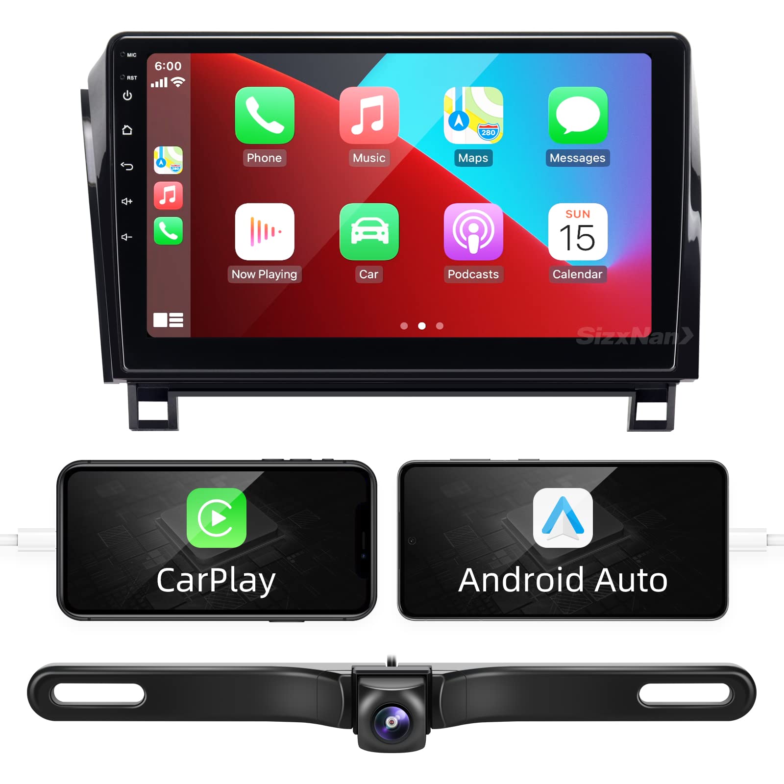 **2007-2013 Toyota Tundra & Sequoia CarPlay Android Auto Touchscreen Stereo - Bluetooth, GPS, WiFi, FM/AM Radio - Upgrade Your Ride for Navigation & Entertainment**    *(Perfect for road trips, daily commutes, and hands-free calling with seamless smartphone integration.)*