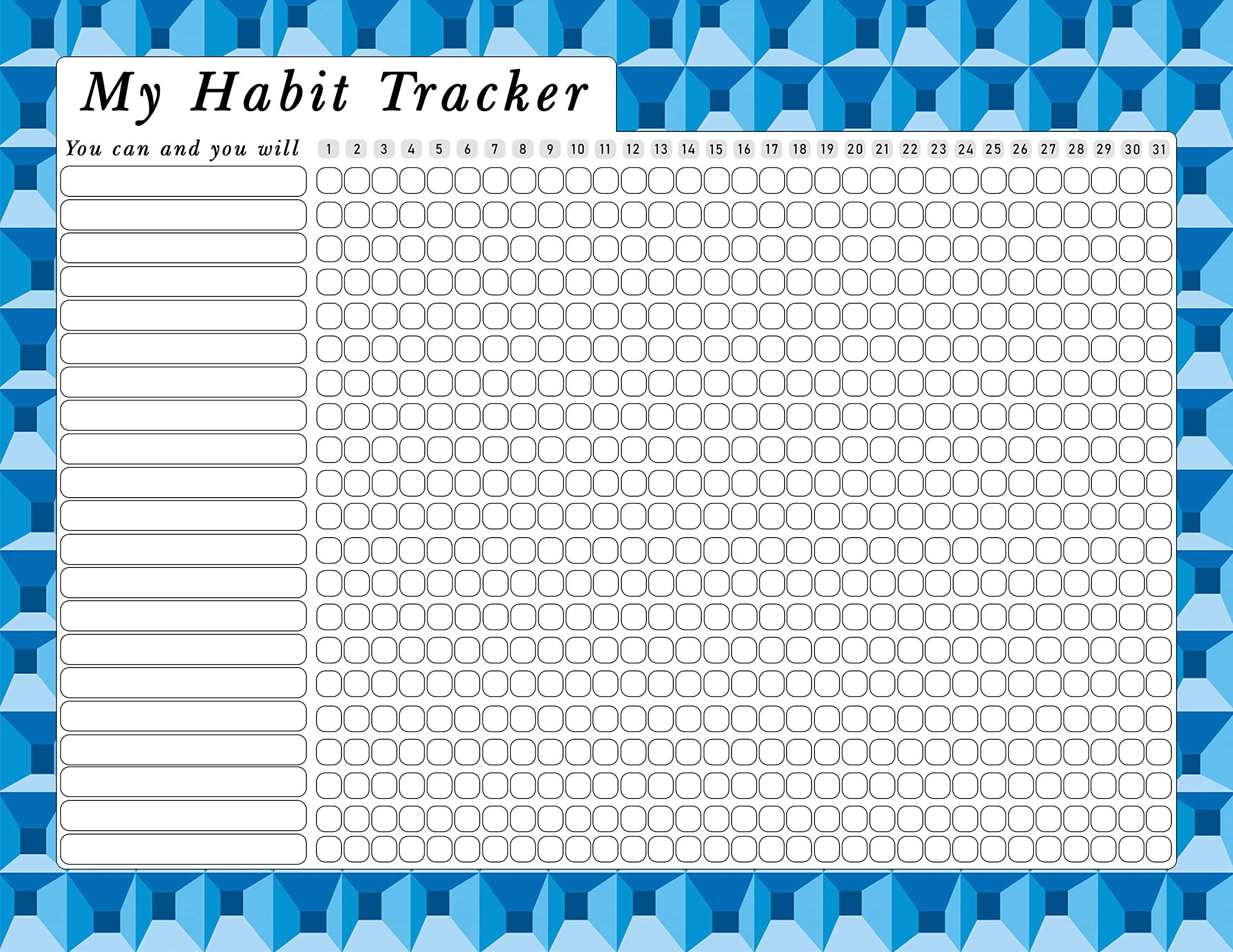 2025 Monthly Desktop & Wall Calendar Planner with Habit Tracker - Daily Weekly Monthly Goal Setting & Motivational Journal - Inspirational Productivity Tool (Edition 03) for Office, Home, School & Gift Giving