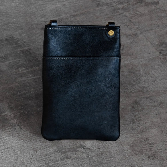 Premium Tochigi Leather Phone Pouch - Handcrafted in Japan - Slim Smartphone Case for iPhone & Android - Perfect for Travel, Work & Everyday Use