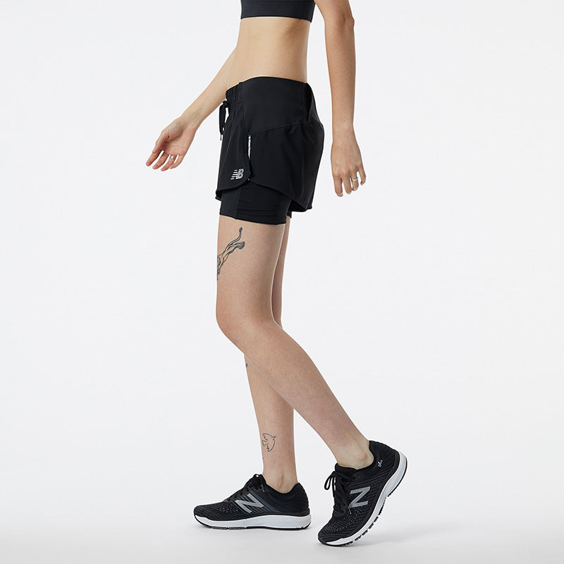 Women's Impact Run 2-in-1 Running Shorts - Breathable Athletic Shorts with Built-in Liner for Women - Perfect for Running, Gym Workouts & Yoga