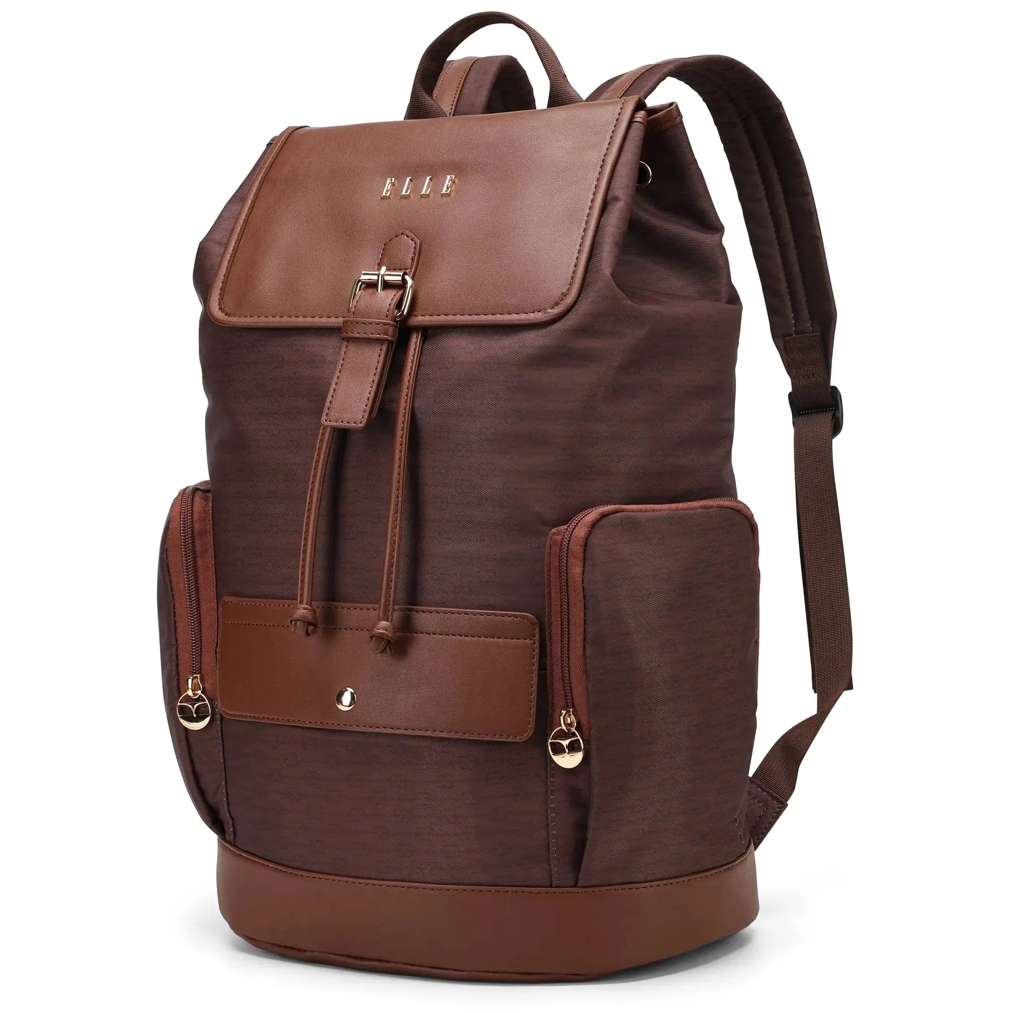 Eleganza 25L Monogram Backpack for Women & Men - Stylish Waterproof Laptop Backpack with USB Charging Port - Perfect for Travel, Work, School & Daily Commute