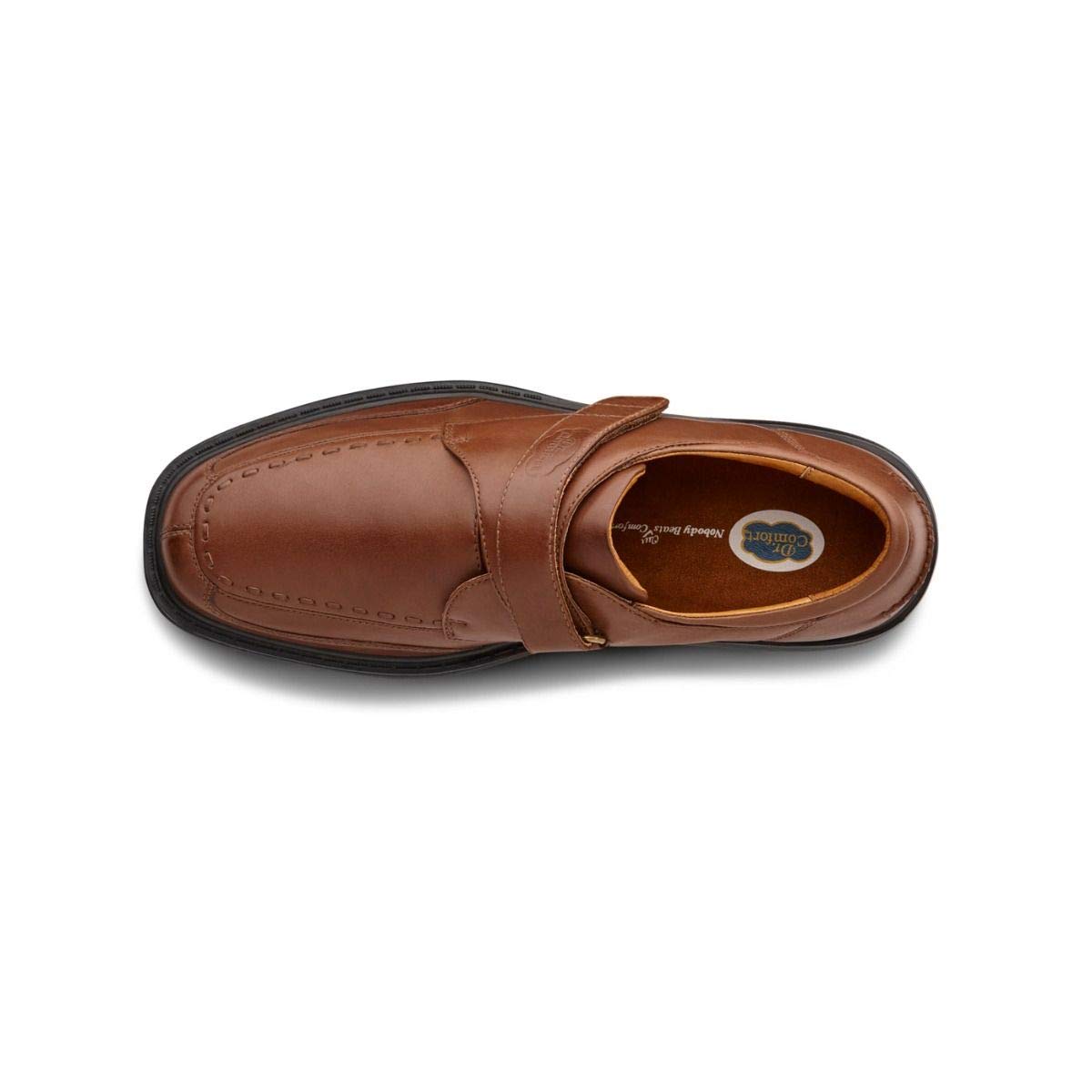Dr. Comfort Frank Diabetic Shoes for Men - Leather Dress Shoes with Stitch - Therapeutic Formal Shoes for Diabetics - Comfortable Work & Wedding Shoes for Office & Special Occasions