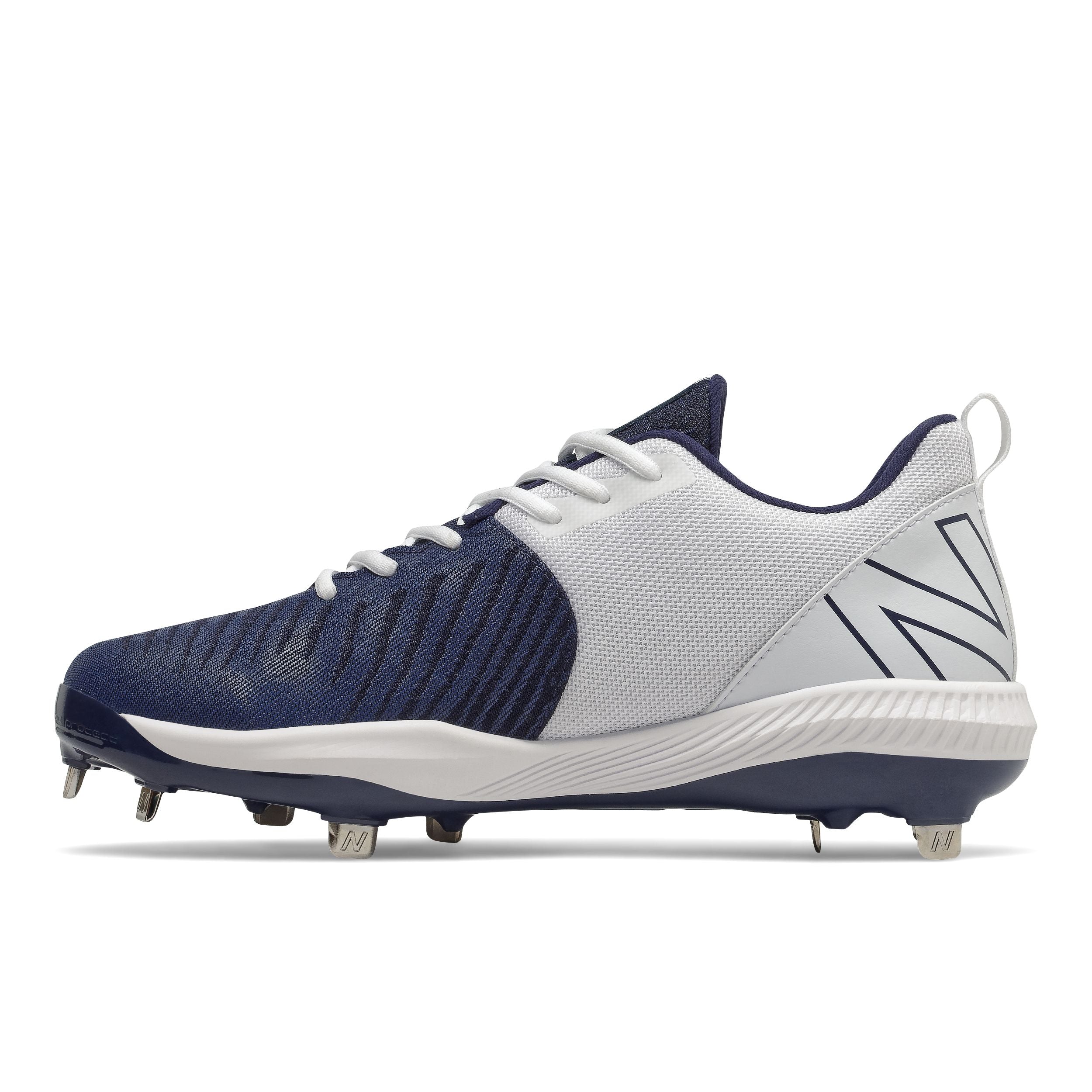 New Balance FuelCell 4040v6 Men's Baseball Cleats - Navy/White Low Metal Spikes - Lightweight Performance Shoes for Sprinting & Fielding | Perfect for Baseball, Softball & Training