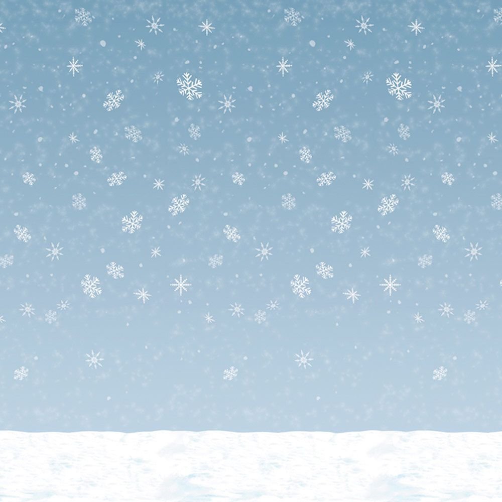 Winter Sky Plastic Backdrop - Pack of 6 for Photography, Party Decor & Seasonal Displays