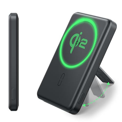 Qi2 5000mAh with Kickstand-Black