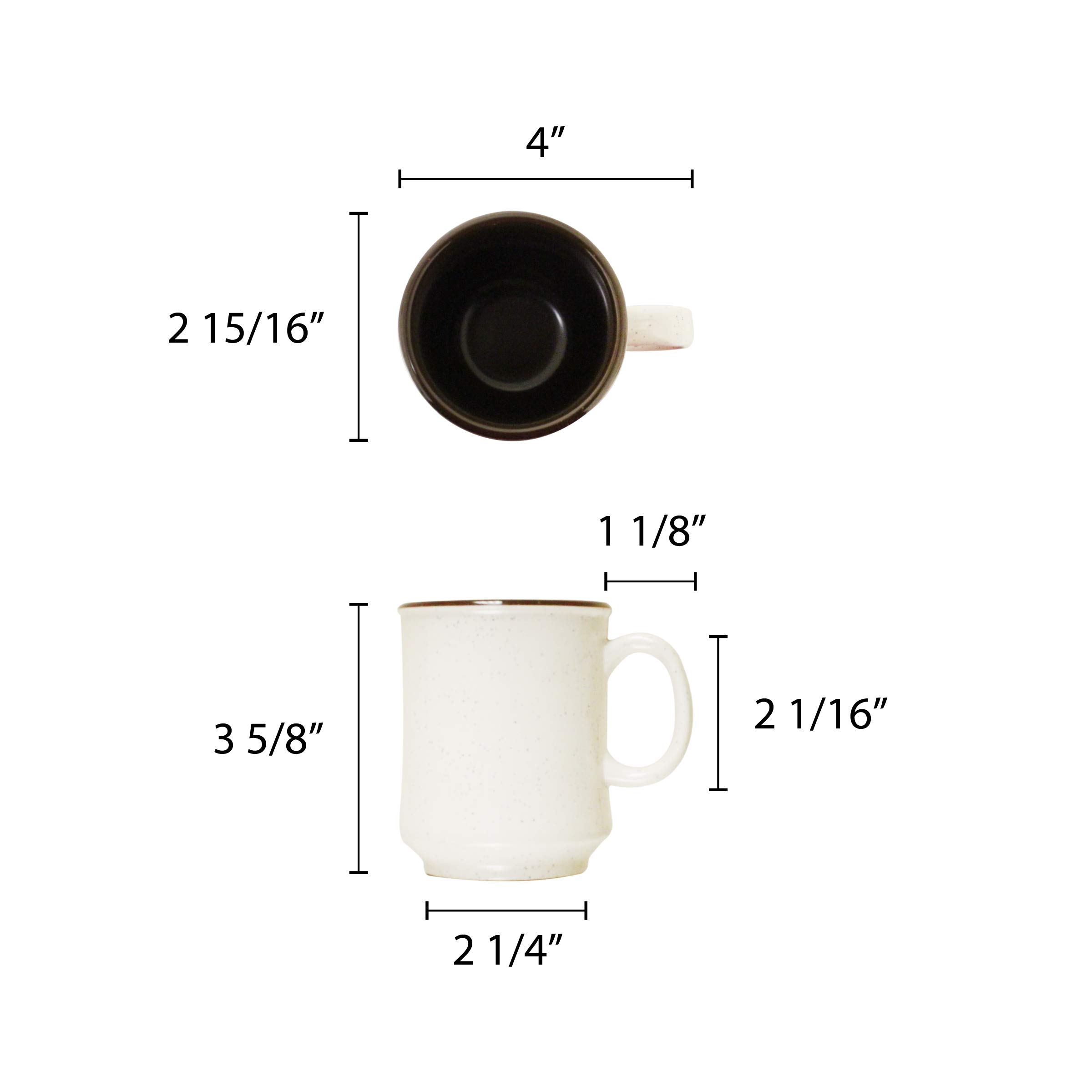 Premium Melamine Dinnerware Set - 3 Inch Two-Tone 8 oz Cups (Pack of 12) - Durable & Stylish for Outdoor Dining, Picnics, and Camping