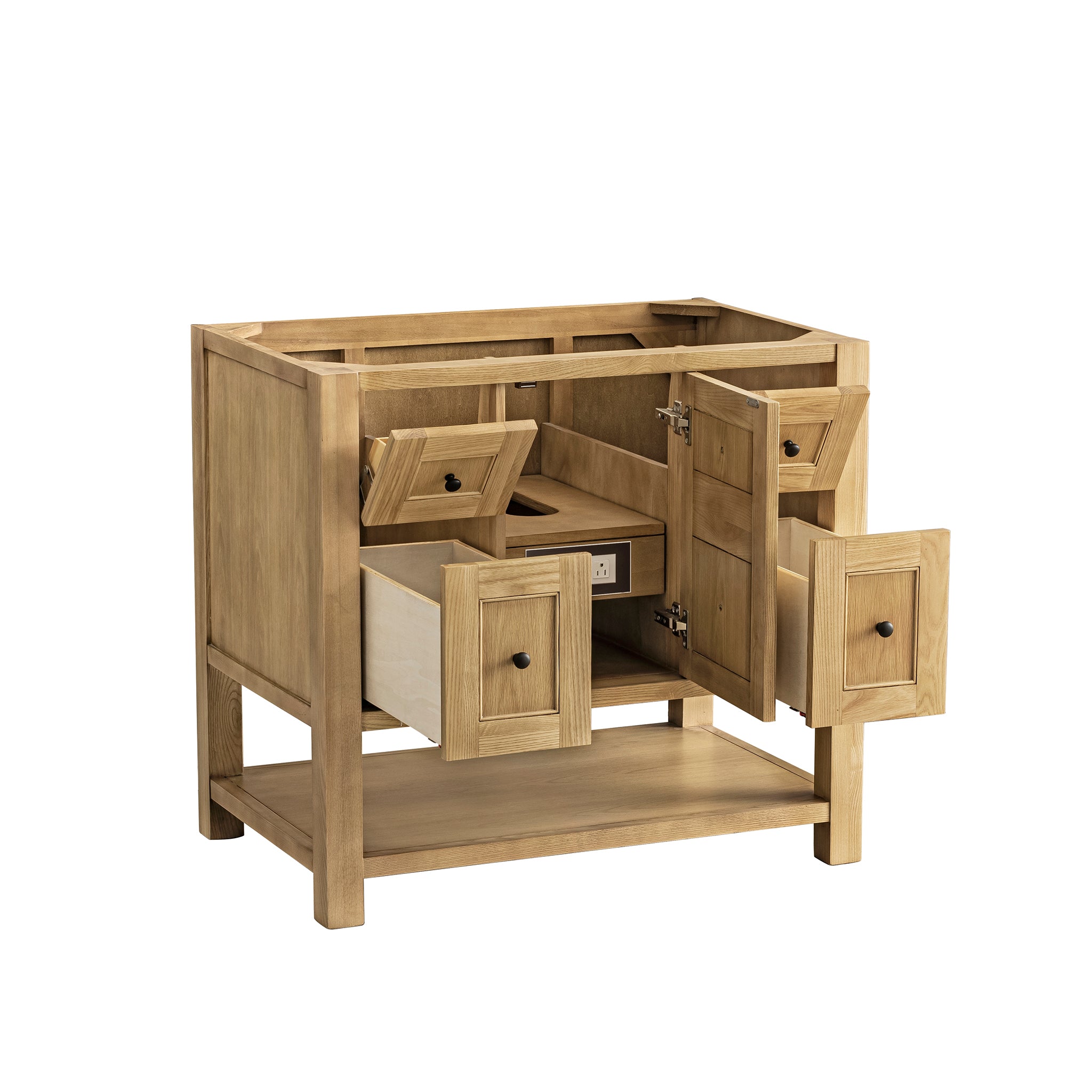 Breckenridge 36 Inch Single Bathroom Vanity in Light Natural Oak - Perfect for Modern and Farmhouse Style Bathrooms