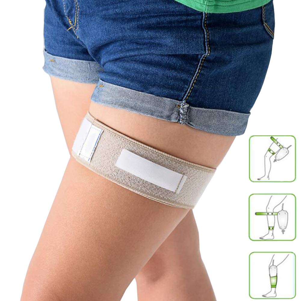 2PCS Catheter Leg Bag Holder - Adjustable Hook & Loop Strap for Secure Urinary Drainage Tube Stabilization - Anti-Slip, Skin-Friendly Design - Ideal for Daily Use, Travel, and Post-Surgery Care
