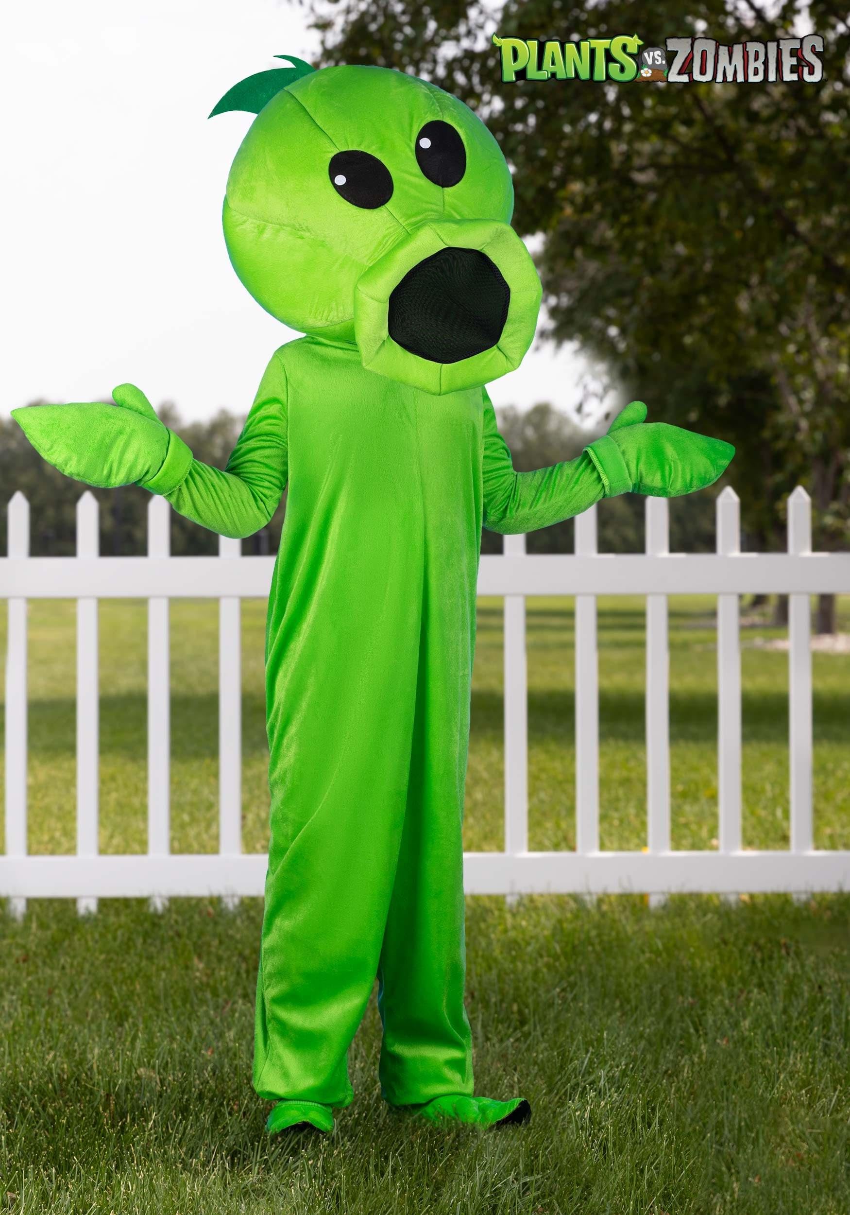 Plants vs Zombies Peashooter Costume for Kids - Boys Halloween Cosplay Outfit for Parties & Game Events