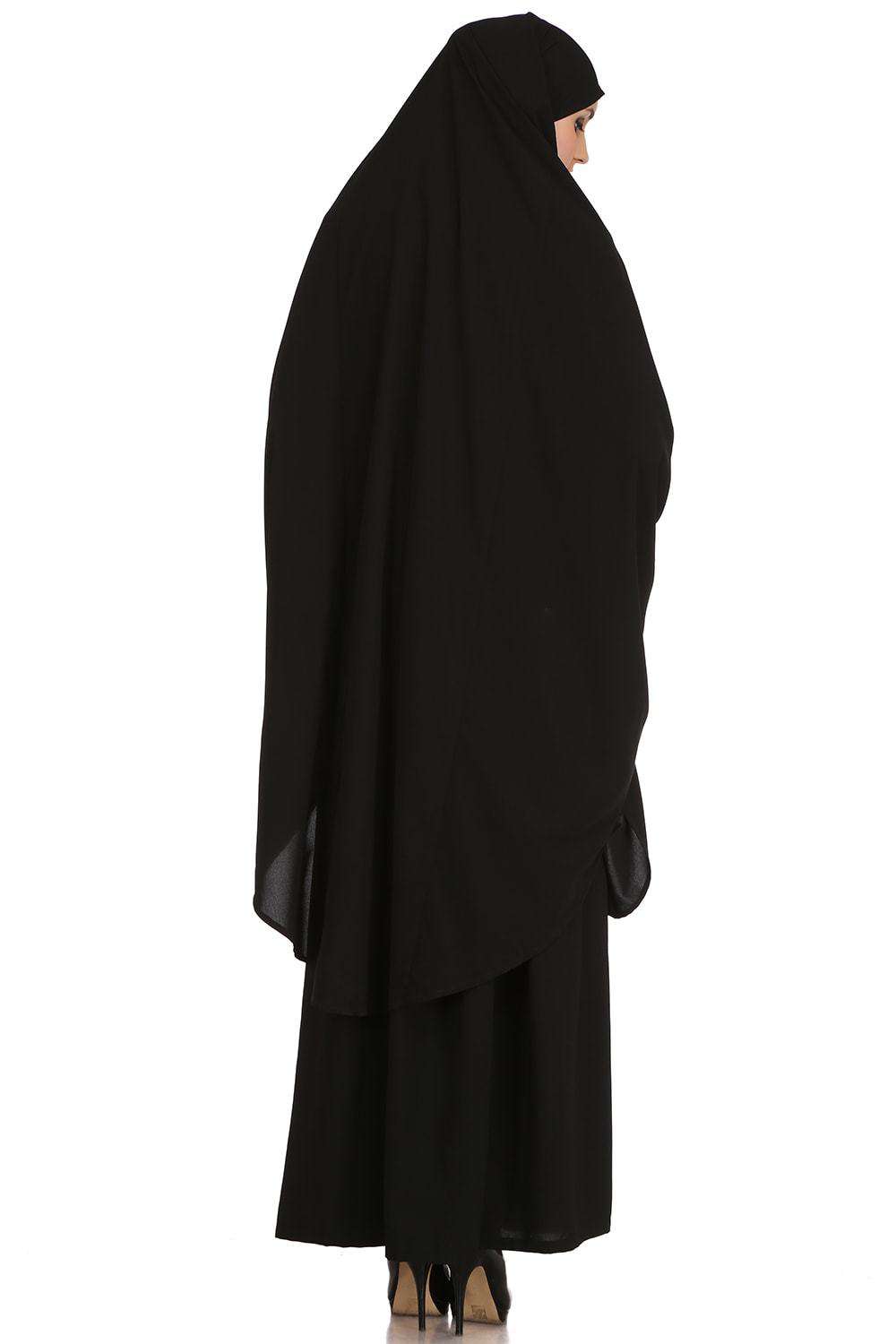Free Size Jilbab/Khimar & Skirt Set - Breathable Nida Fabric for Muslim Women - Perfect for Prayer, Daily Wear & Special Occasions