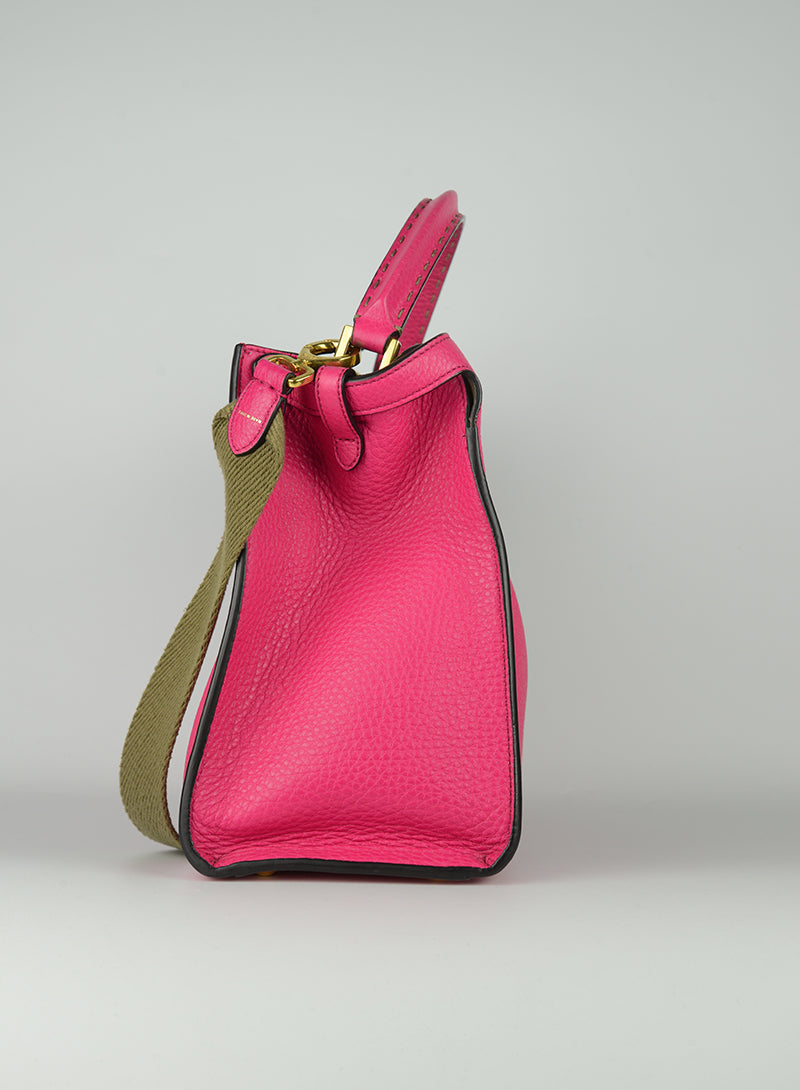 Fendi Selleria Peekaboo Isseu X Lite Fuchsia Leather Handbag - Luxury Designer Crossbody Bag for Women, Perfect for Work, Travel & Evening Events