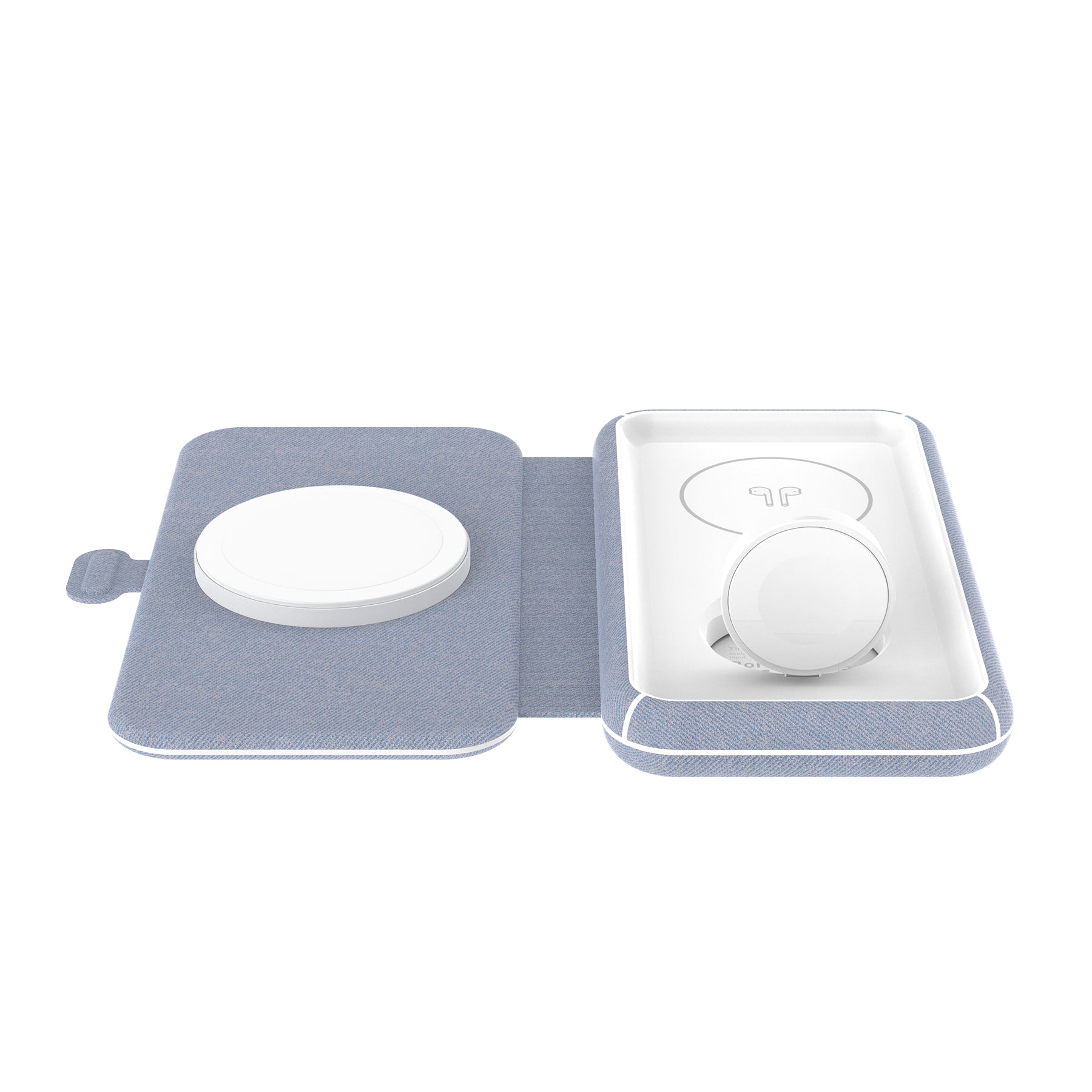 3 in 1 Magnetic Wireless Charger - 15W Fast Charging for iPhone, Apple Watch & AirPods | Portable MagSafe Stand for Home, Office & Travel