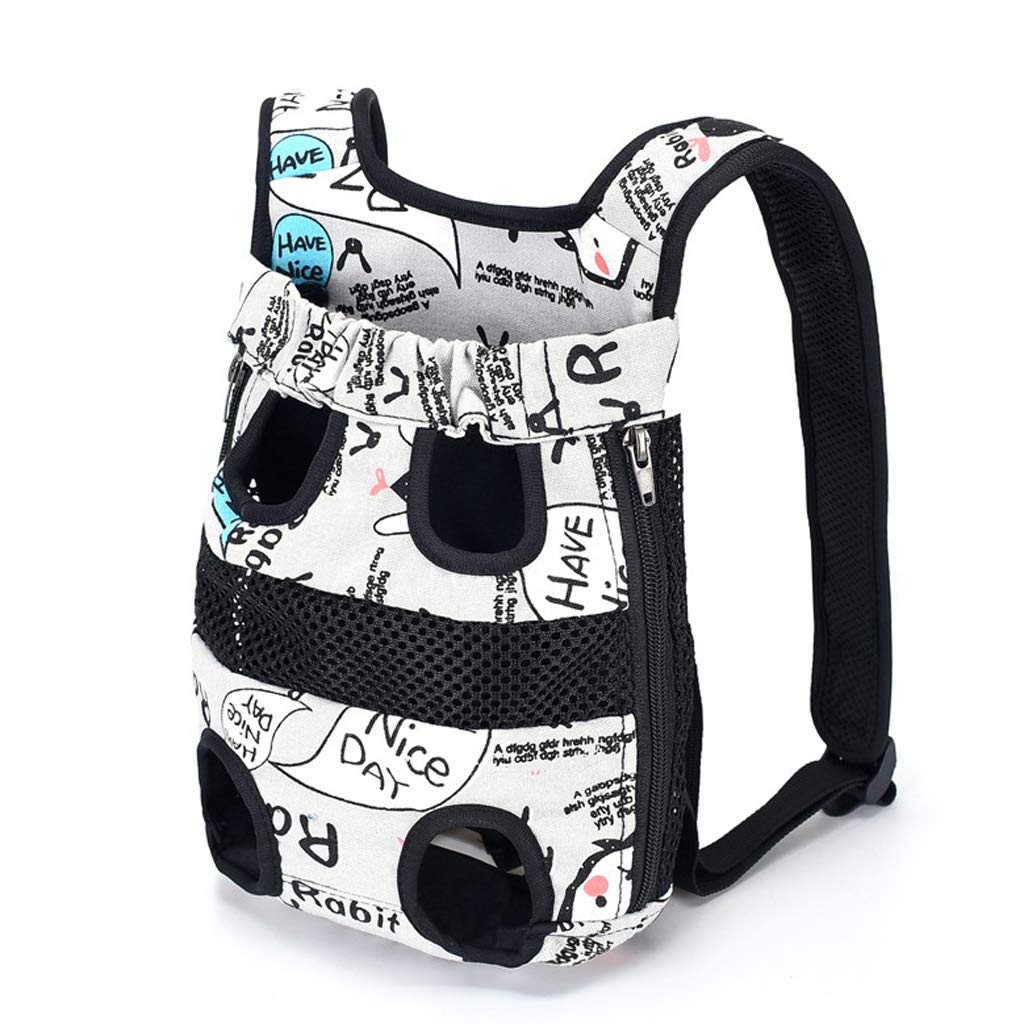 Adjustable Dog Carrier Backpack for Travel & Hiking - Hands-Free Pet Front Carrier with Legs-Out Design - Large Black Pet Travel Bag for Cats & Small Dogs - Perfect for Airplane, Camping & Outdoor Adventures