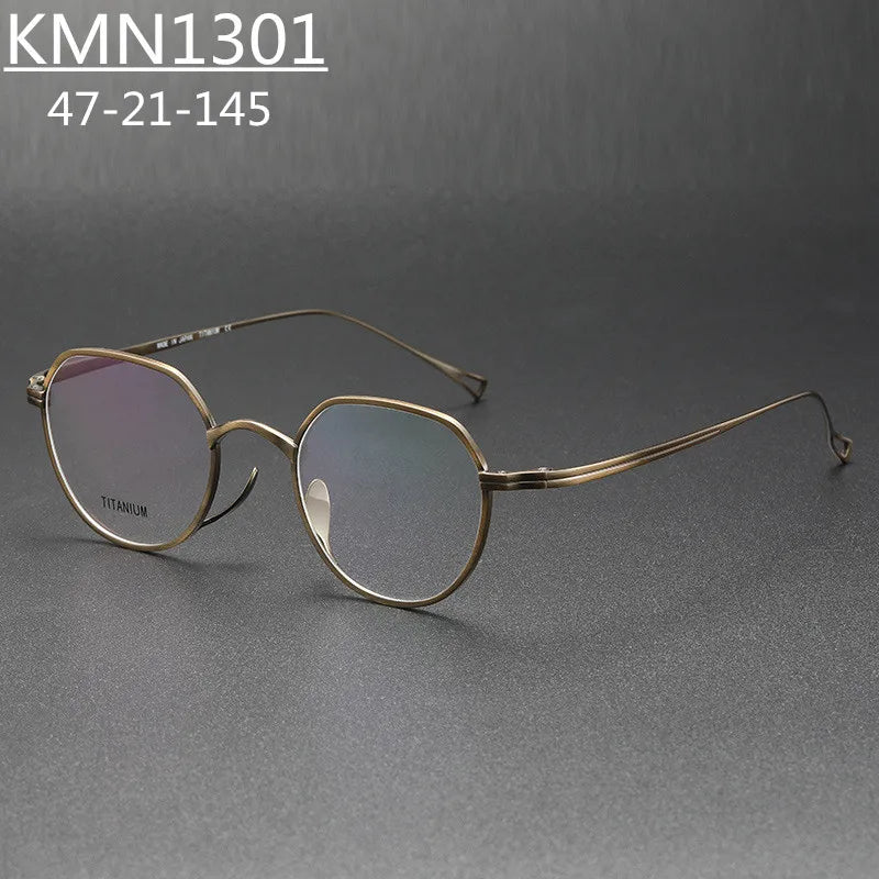 Aimee Unisex Full Rim Flat Top Oval Titanium Eyeglasses Frame 141301 - Lightweight Durable Glasses for Work, Reading & Everyday Wear