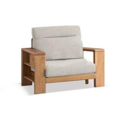 Premium Oak Solid Wood Sectional Sofa Set - Modern L-Shaped Couch with Storage for Living Room, Lounge & Family Room - Durable Hardwood Furniture for Home Decor
