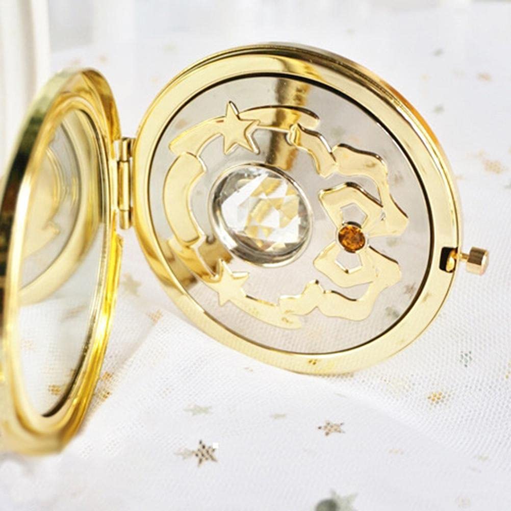 Shiker Anime Makeup Compact Mirror - Star Crystal Portable Travel Handheld Foldable Double Sided Mirror for Cosplay, Makeup Touch-Ups & Travel Essentials | Perfect for Home, Office & On-the-Go Beauty