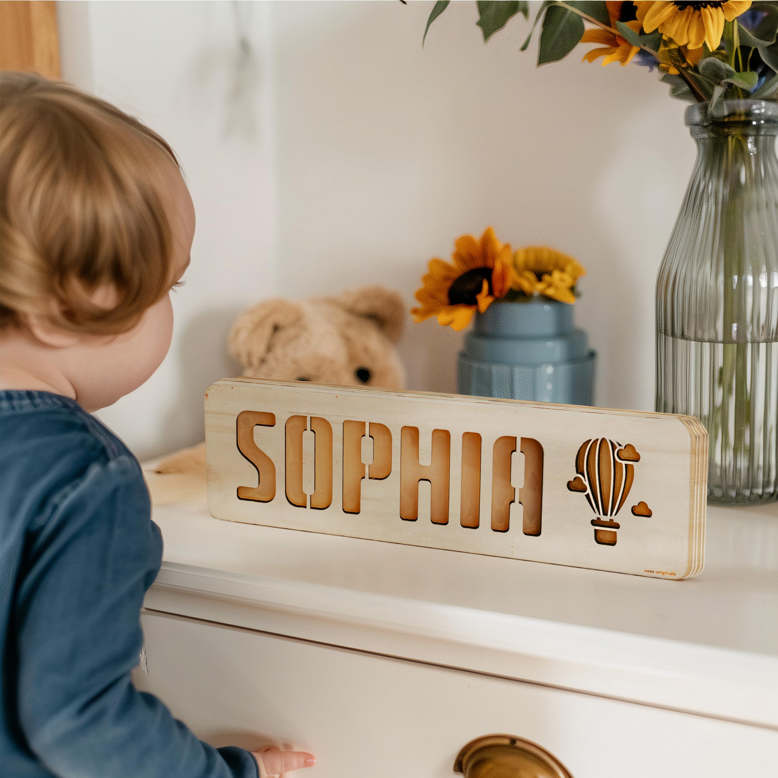 **Personalized Baby Night Light - Custom Name LED Bedside Lamp for Kids Room, Nursery Decor & Baby Shower Gift for Boys & Girls - Perfect for Bedtime, Feeding & Soothing Newborns**