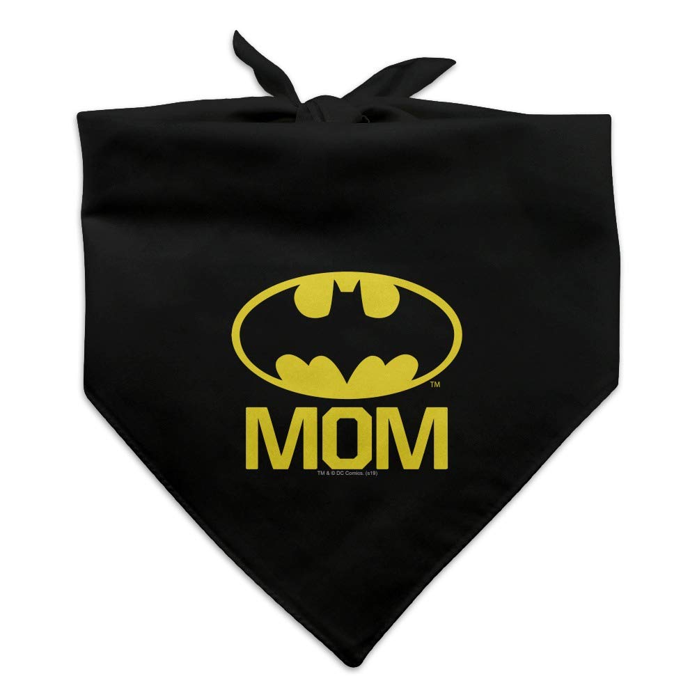 Batman Bat Mom Shield Logo Dog Bandana - Superhero Pet Accessory for Dogs, Halloween Costume & Cosplay Outfits - Perfect for Pet Parties, Dress Up & Photo Shoots