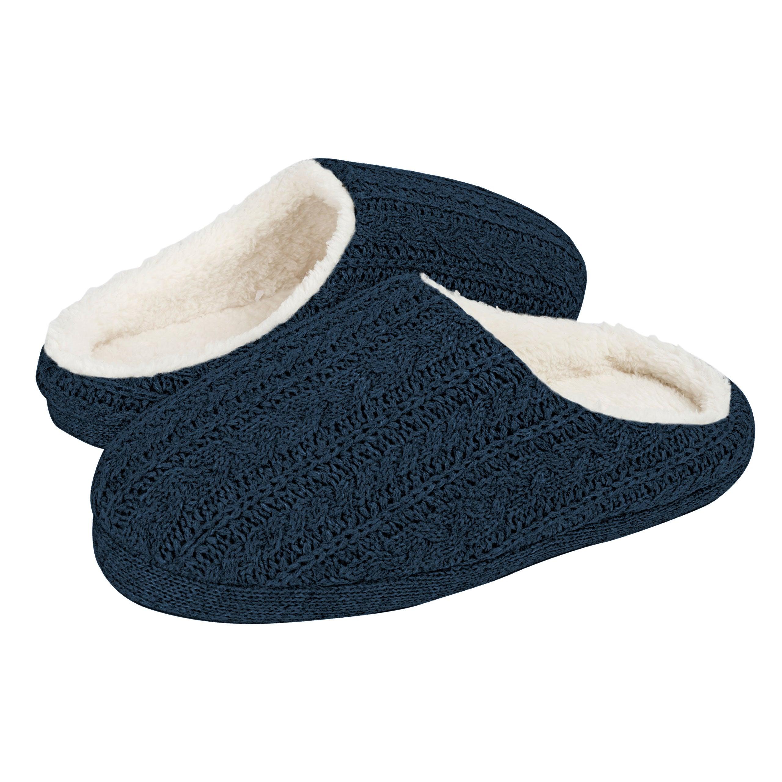 Cozy Women's Cable Knit Slippers - Warm Indoor/Outdoor House Shoes for Winter Comfort - Perfect for Home, Office & Relaxation