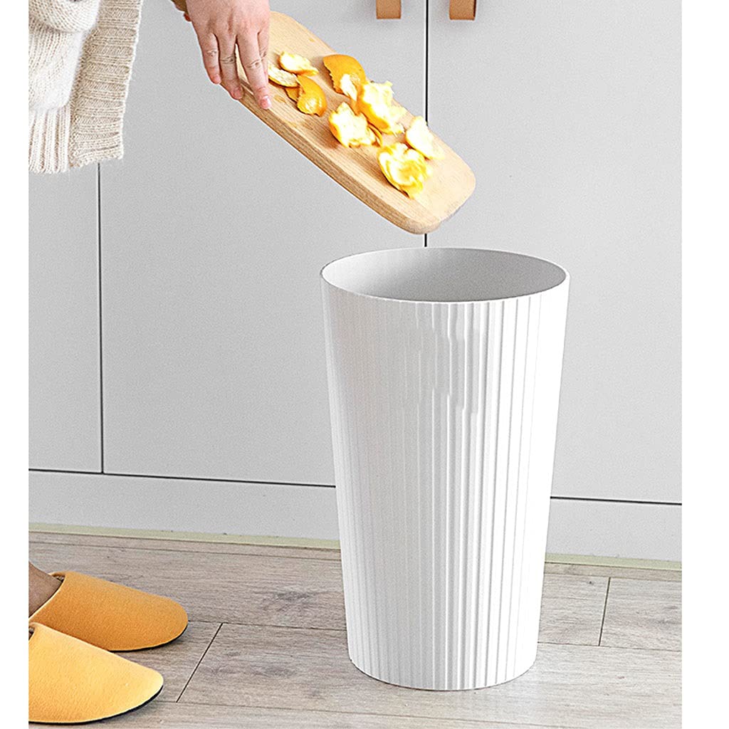Modern Small Trash Can 6L - Stylish Resin Waste Basket for Living Room, Bedroom, Office - Creative Brown Garbage Bin for Home & Office Use - Ideal for Paper Waste, Daily Trash Storage