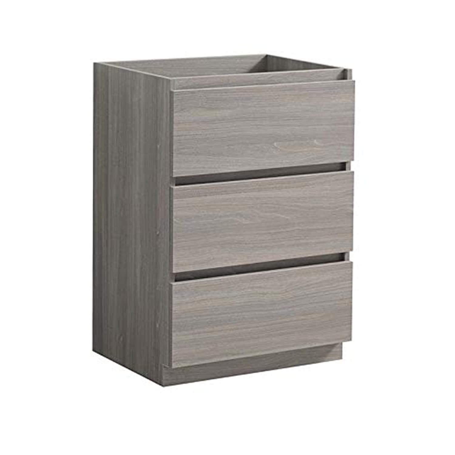 Fresca Lazzaro 24 Inch Gray Wood Modern Bathroom Storage Cabinet - Freestanding Vanity for Bathroom Organization (Sink Not Included) | Perfect for Small Bathrooms, Powder Rooms & Apartment Decor