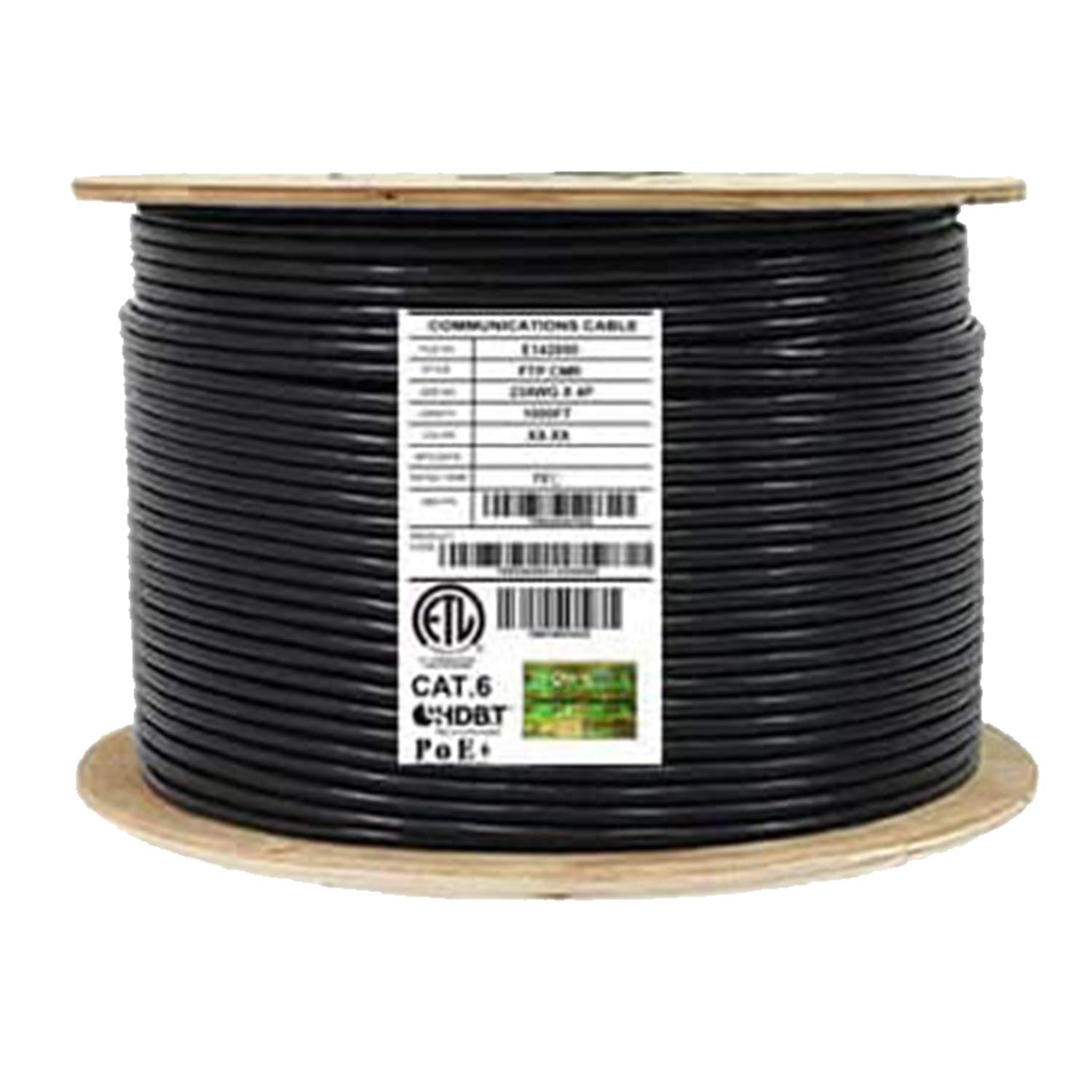 CAT6 Stranded Ethernet Cable 1000ft (305m) - 26AWG Pure Copper, F/UTP, 400MHz, UL Certified CM Rated - Bulk Network Cable for Home/Office/Data Center - High-Speed Internet & Gaming Setup