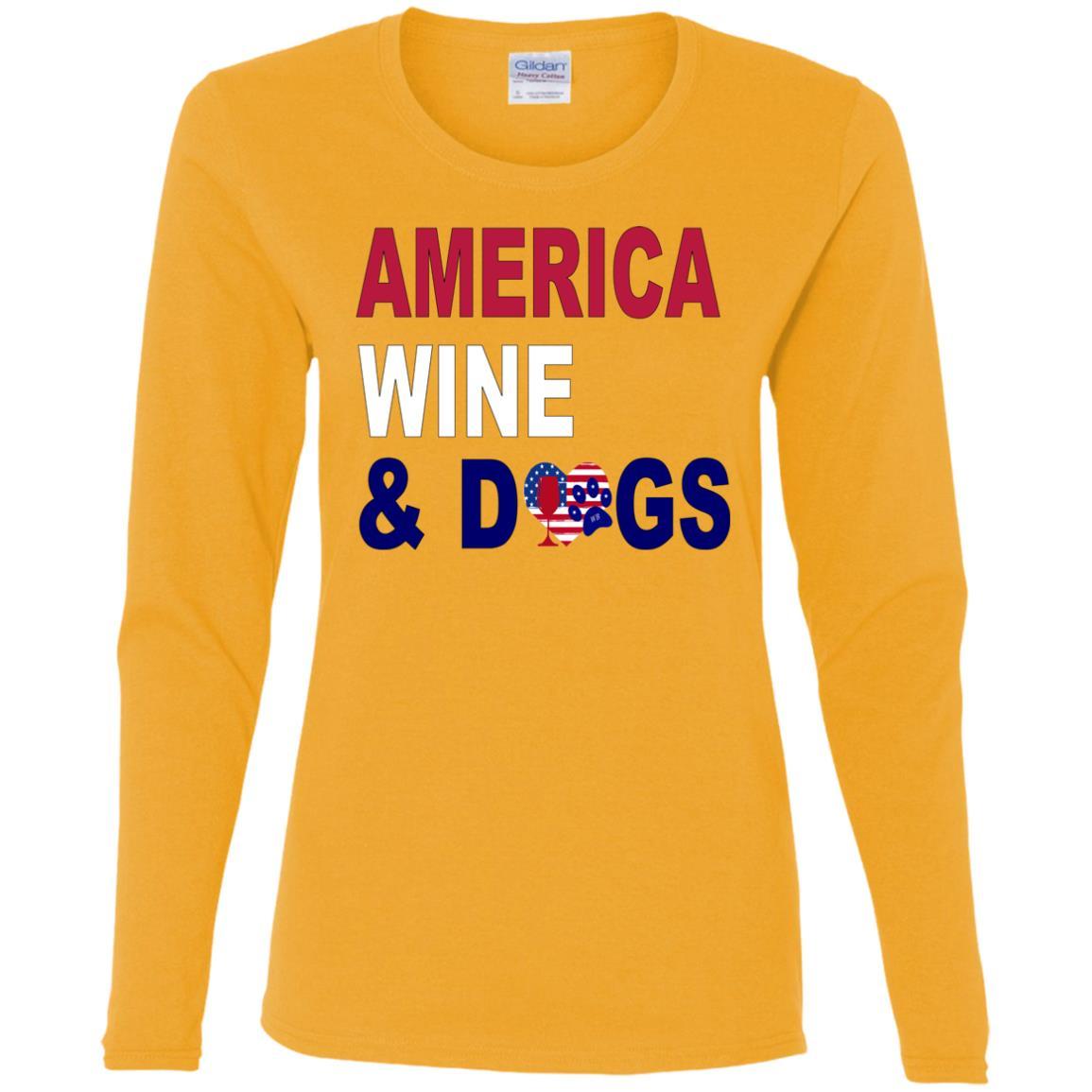 WineyBitches.Co Women's Long Sleeve Cotton T-Shirt - Soft Casual Shirt for Everyday Wear, Lounge & Outfits