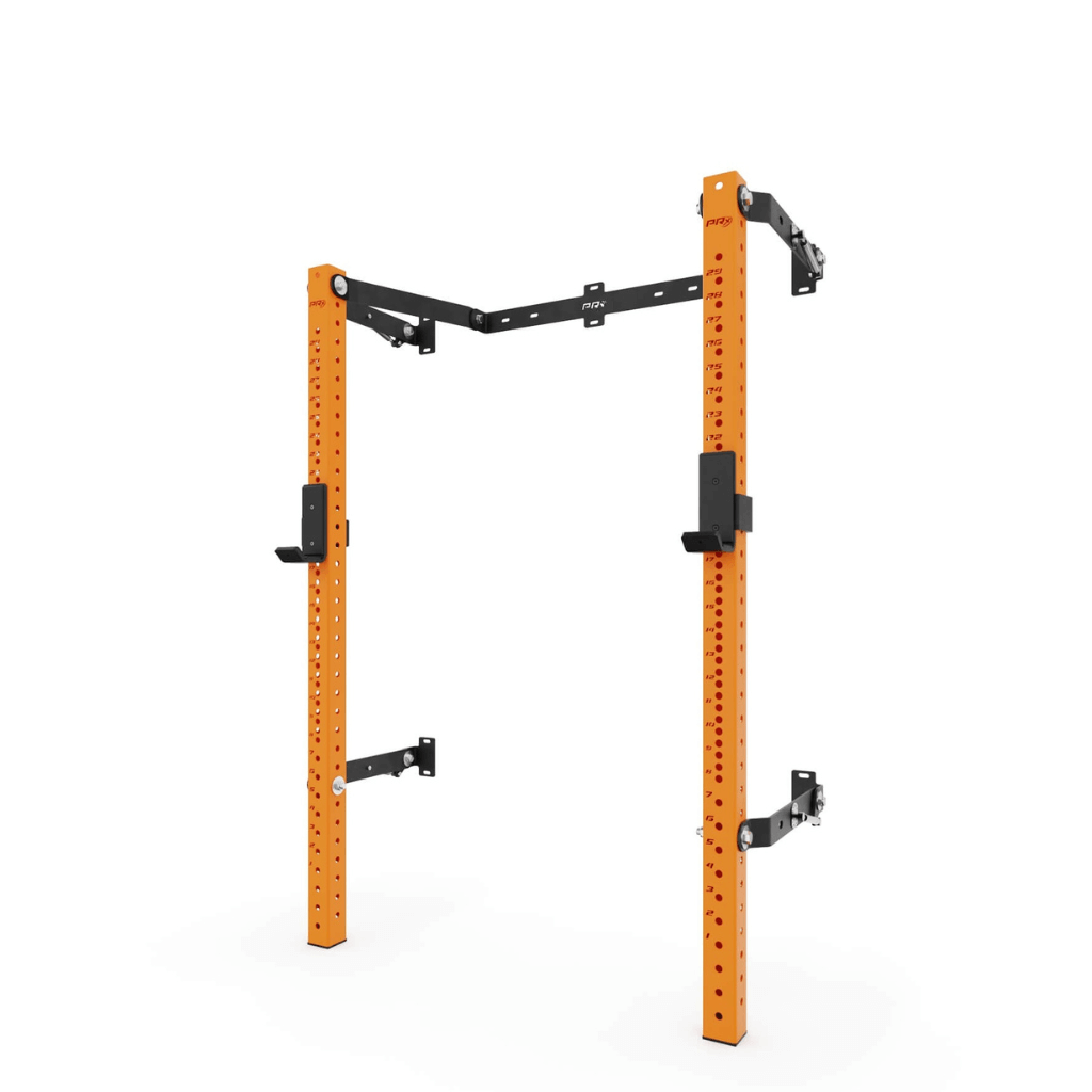 Profile® PRO Folding Squat Rack - Heavy Duty Wall Mounted Power Cage for Home Gym (No Barbell Included) | Perfect for Strength Training, Weight Lifting & CrossFit Workouts in Small Spaces
