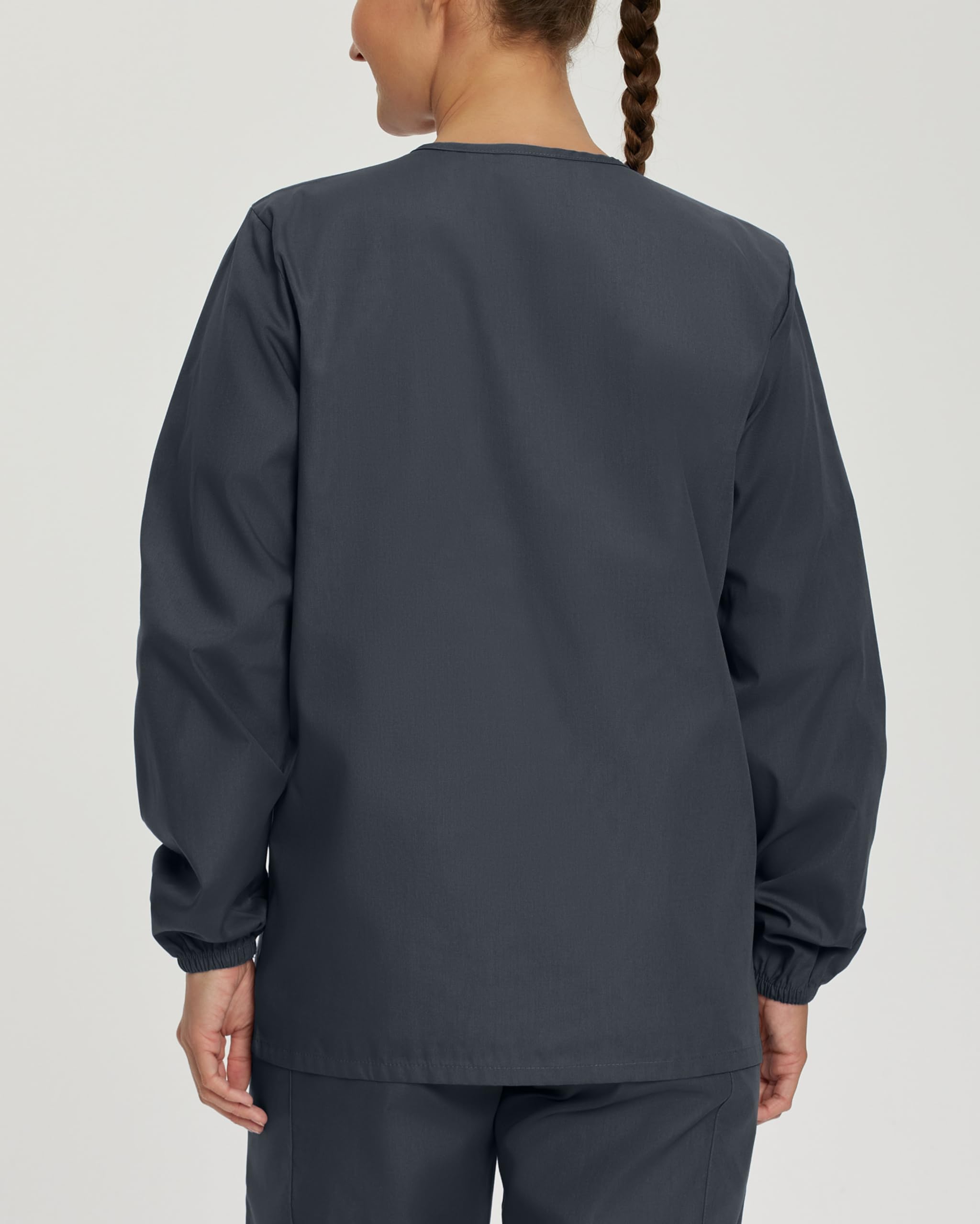 Landau Scrub Zone Relaxed Fit 2-Pocket Snap-Front Scrub Jacket for Women 75221 - Comfortable Medical Uniform for Nurses & Healthcare Professionals - Perfect for Hospitals, Clinics & Dental Offices
