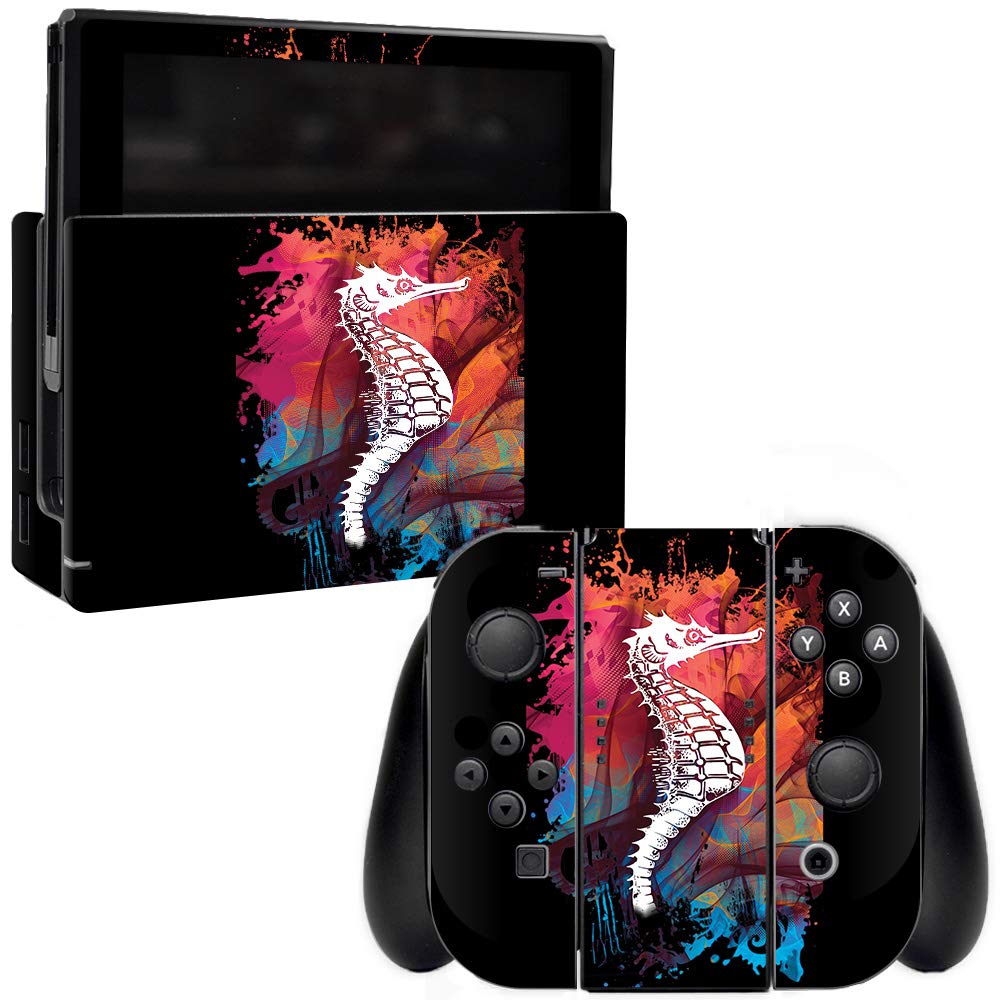 MightySkins Protective Vinyl Decal Wrap Cover for Nintendo Switch - Sea Colors | Durable, Customizable Skin | Easy to Apply & Remove | Made in USA | Perfect for Gaming, Travel & Personalization
