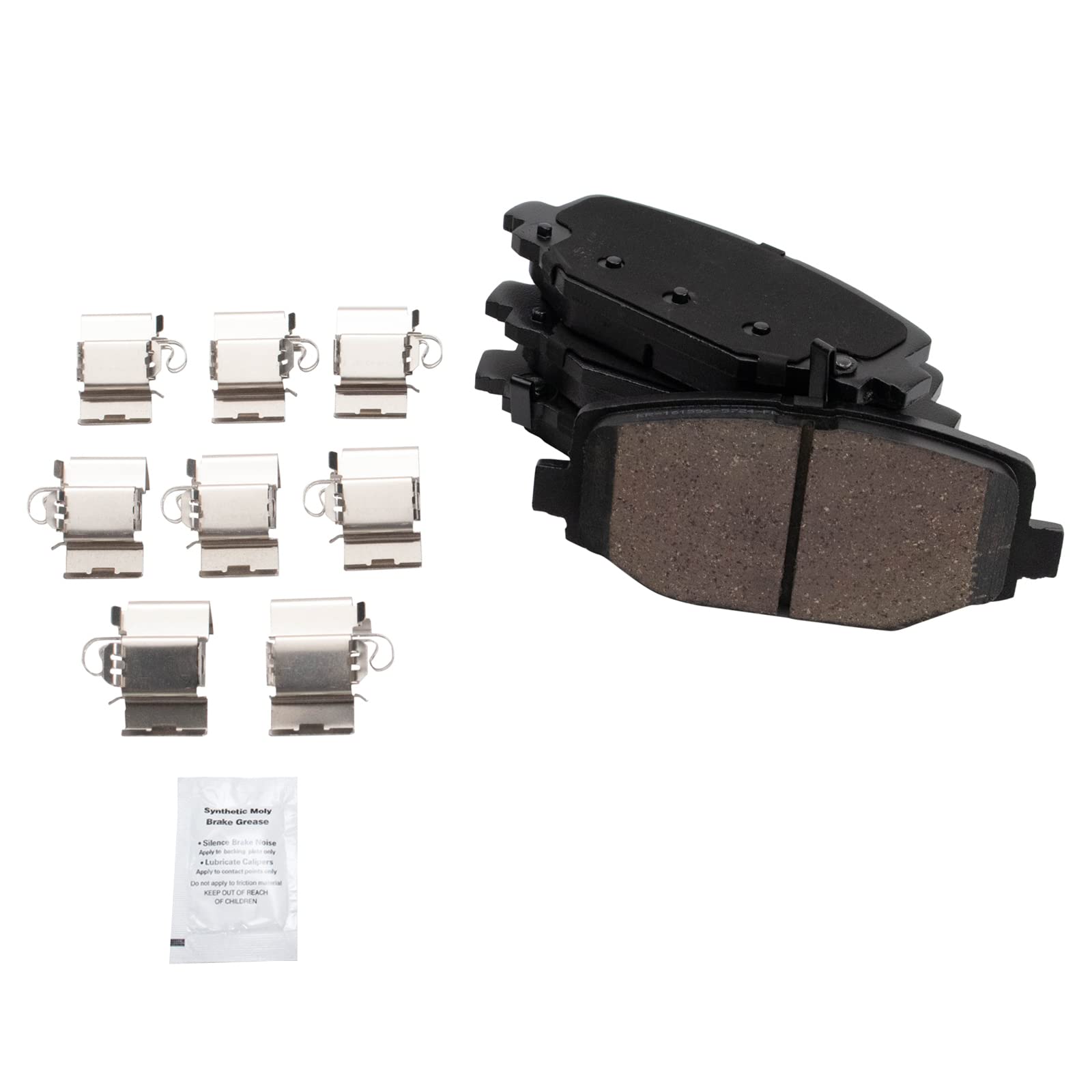 TRQ Rear Ceramic Brake Pads & Performance Rotor Kit - Premium Braking System for Cars, Trucks & SUVs - Perfect for Daily Commuting, Highway Driving & Performance Upgrades