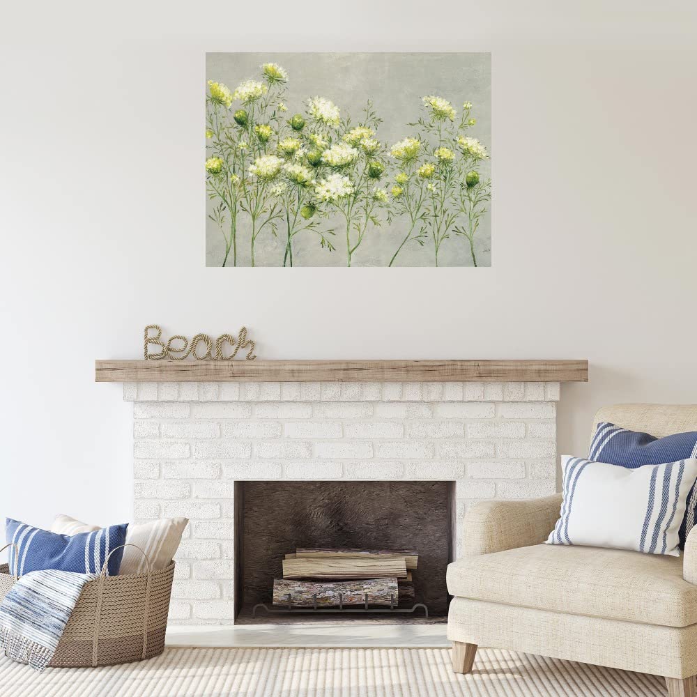 Queen Anne's Lace Fine Art Canvas Wall Decor by Julia Purinton - 43x32 Inches - Ready to Hang for Living Room, Bedroom, Office & More - Perfect for Home, Kitchen, Bathroom & Dining Room Decor
