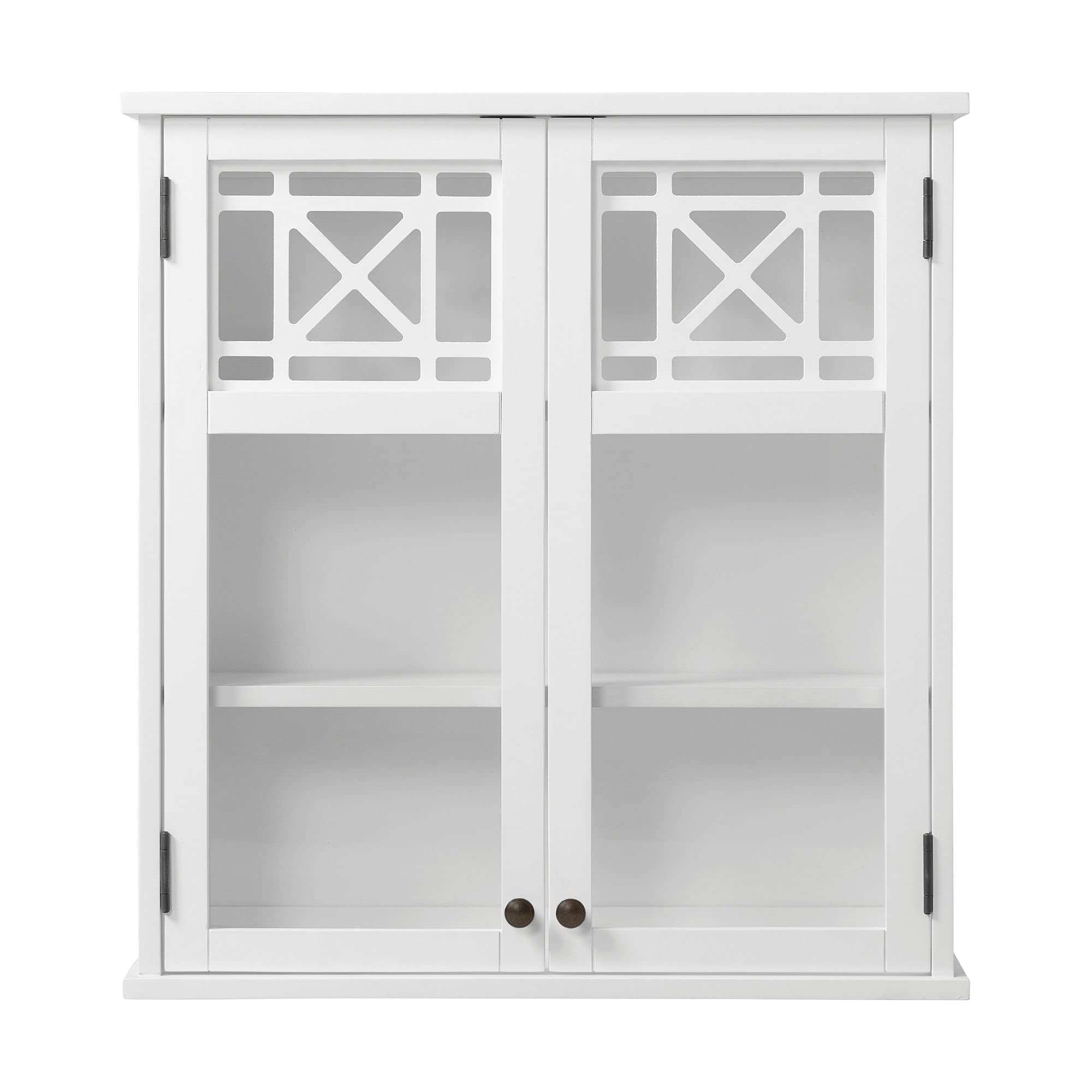 Derby White Wood Wall Mounted Bathroom Storage Cabinet - 27