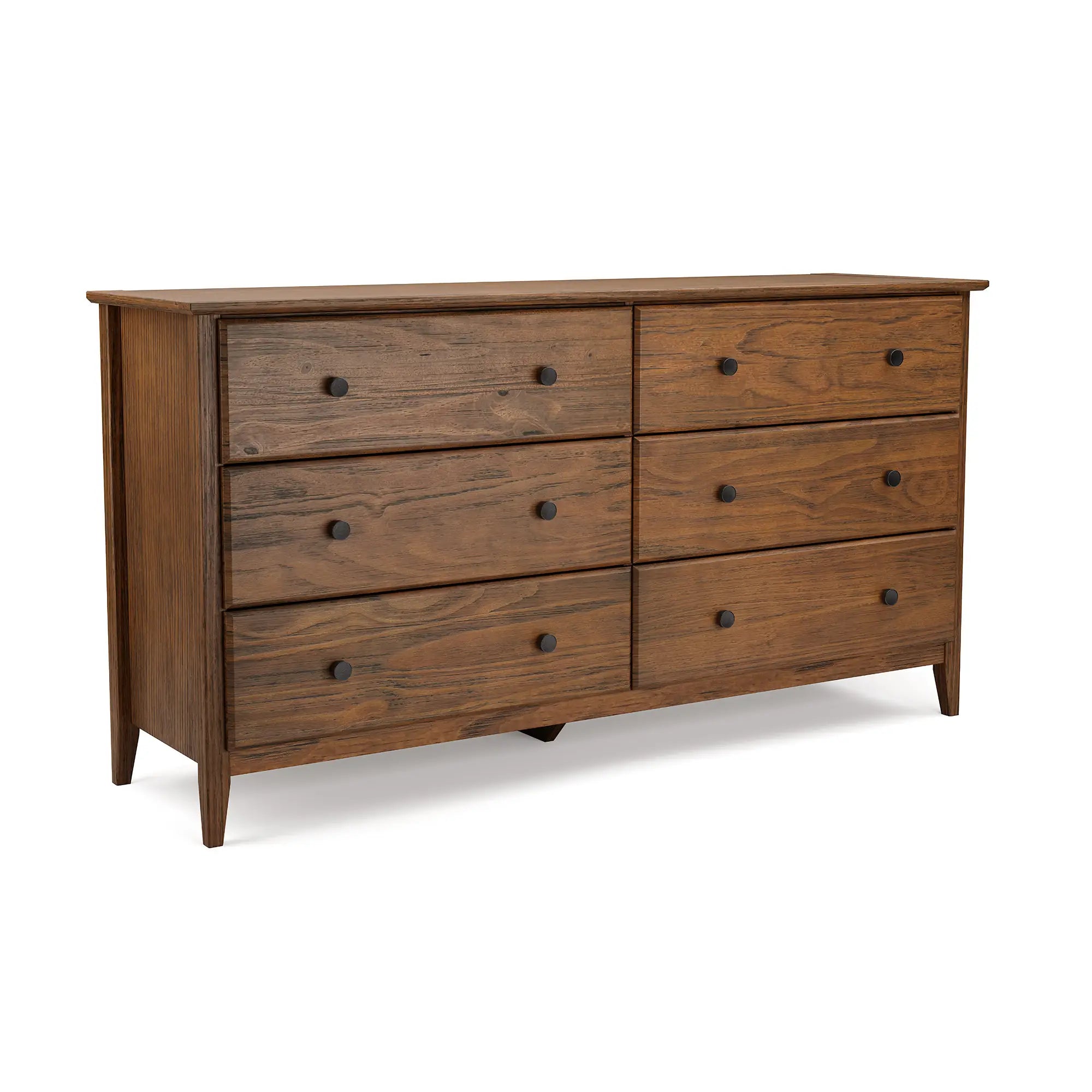 Greenport 5-Piece Bedroom Set - Queen Size Bed Frame, Nightstand, Dresser & Mirror - Modern Farmhouse Furniture for Master Bedroom or Guest Room