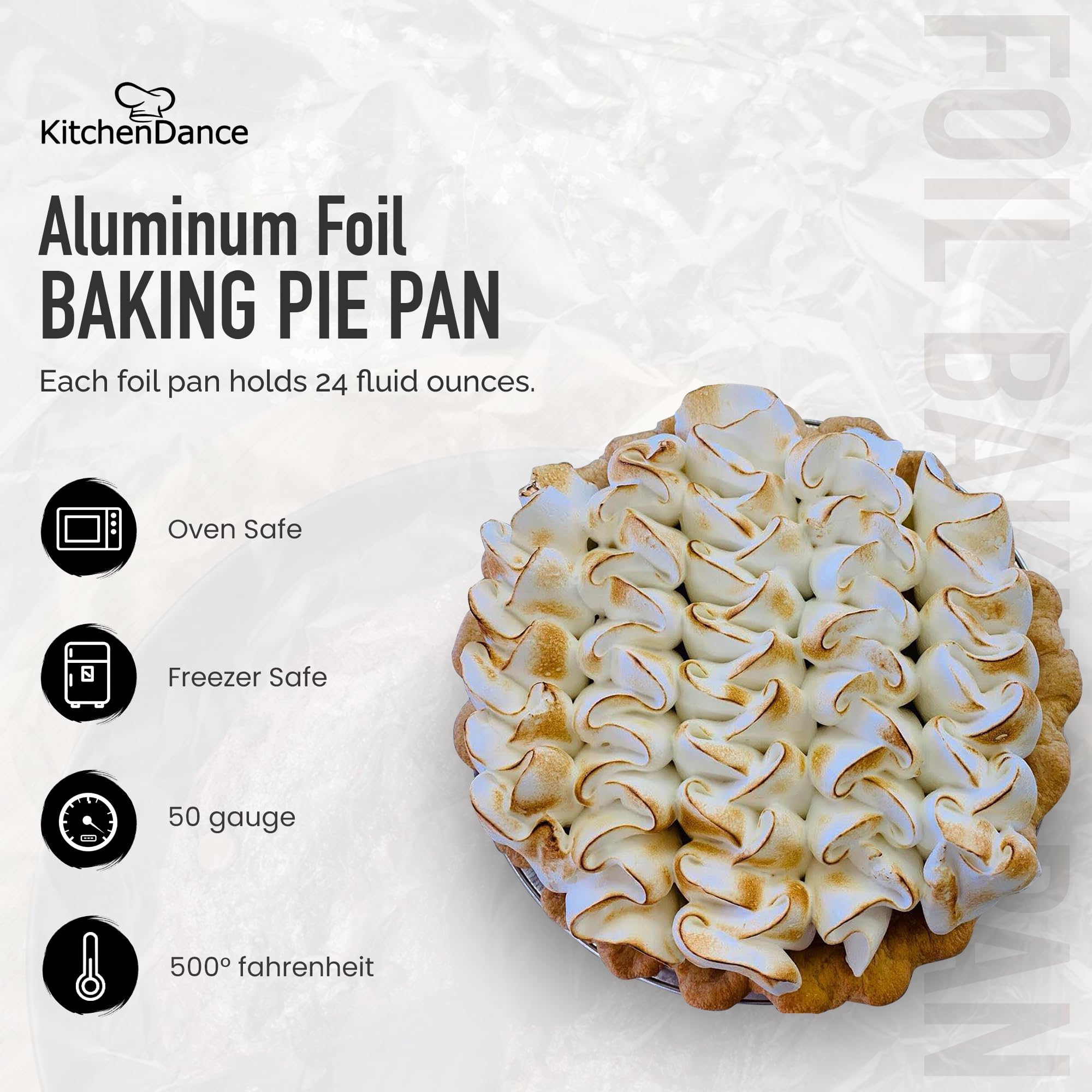 Premium 9 Inch Disposable Aluminum Pie Pans - 50 Gauge Recyclable Pie Tins for Baking, Cooking & Serving - Smooth Wall Design for Perfect Pies, Quiches & Desserts - Ideal for Home Bakers, Restaurants & Holiday Dinners (100-Pack, Silver)