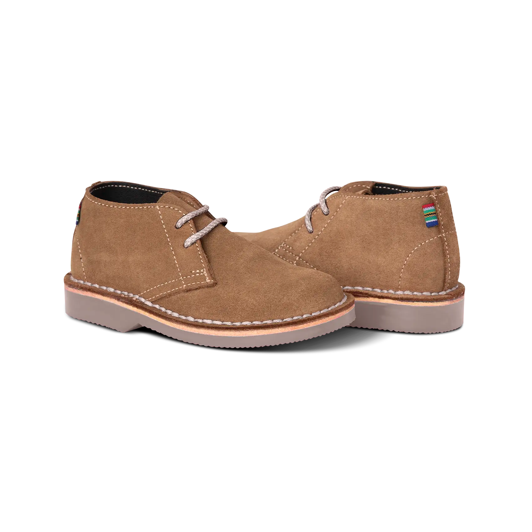 Veldskoen Kids Robbie the Rhino Shoes - Grey Sole Comfortable Leather Slip-Ons for Boys & Girls | Perfect for School, Play & Outdoor Adventures