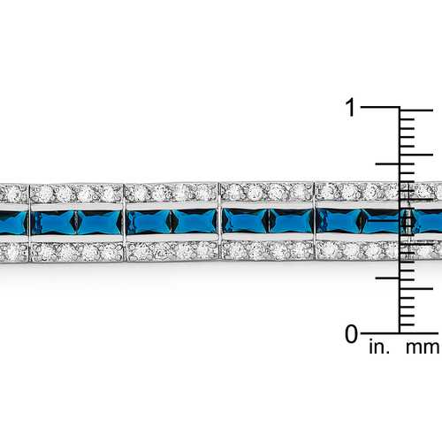 Balboa Blue Cubic Zirconia Bracelet for Women - Elegant Fashion Jewelry Gift for Birthday, Anniversary & Special Occasions