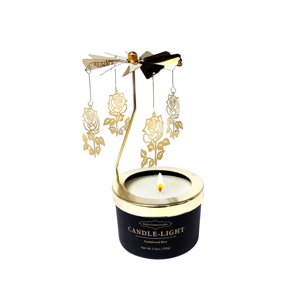 Kelly's Custom Rotating Scented Candles - Rose Fragrance Birthday Gifts for Women, Her, Mom & Wife | Funny & Unique Candle Gifts for Colleagues | Perfect for Home Decor, Relaxation & Special Occasions