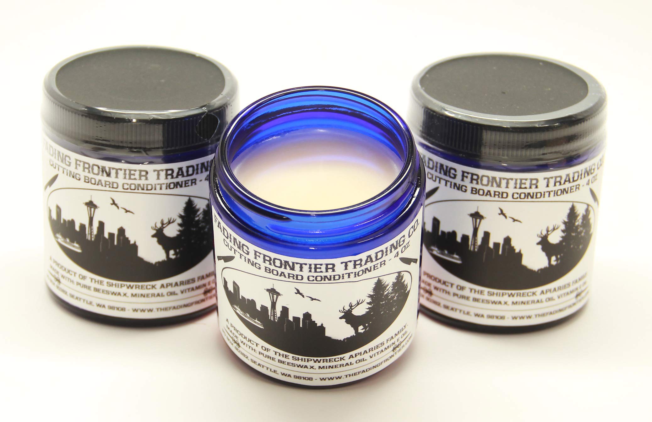 Premium Wood Cutting Board Conditioner - Natural Oil for Kitchen Chopping Blocks - Extends Life & Protects Wood - Ideal for Butcher Blocks, Countertops & Wooden Utensils - Fading Frontier Trading Co.